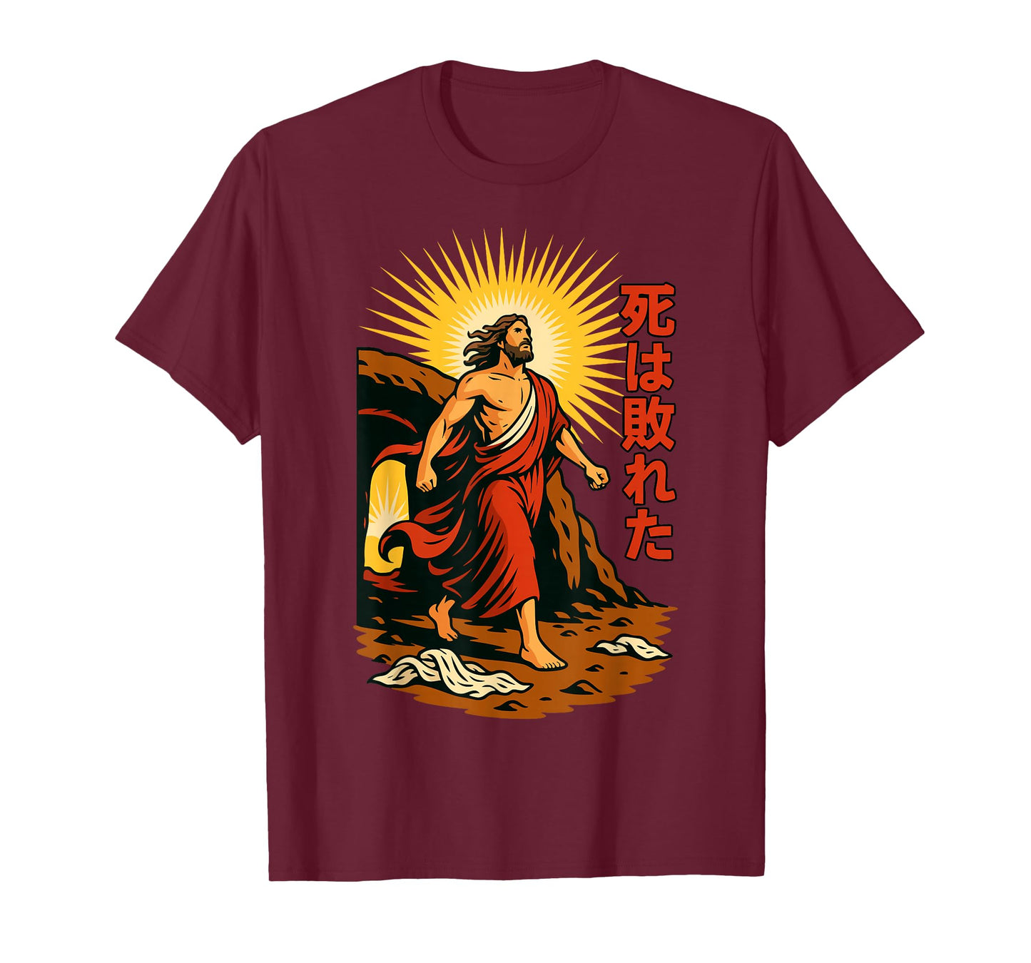 Jesus Resurrection Manga Art Death is Defeated Empty Tomb T-Shirt