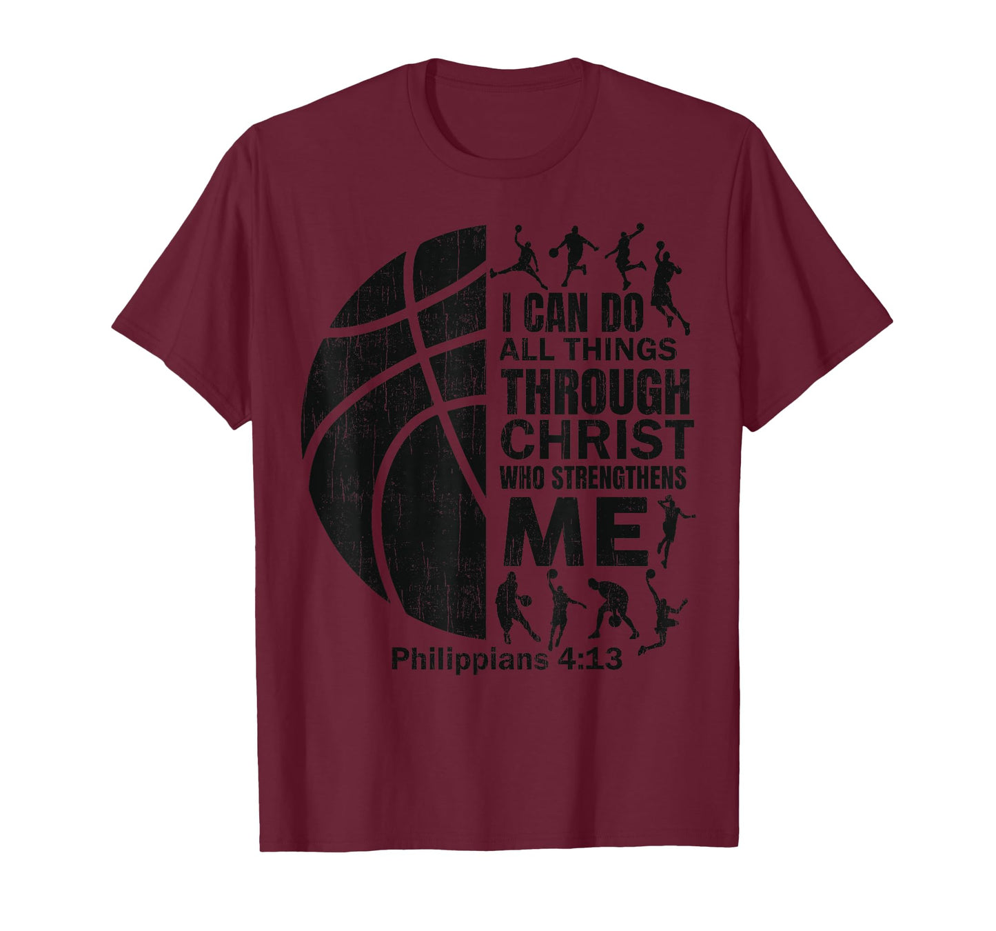 Basketball-Shirt Bible Verse Men Boys Kid Christian Christ T-Shirt