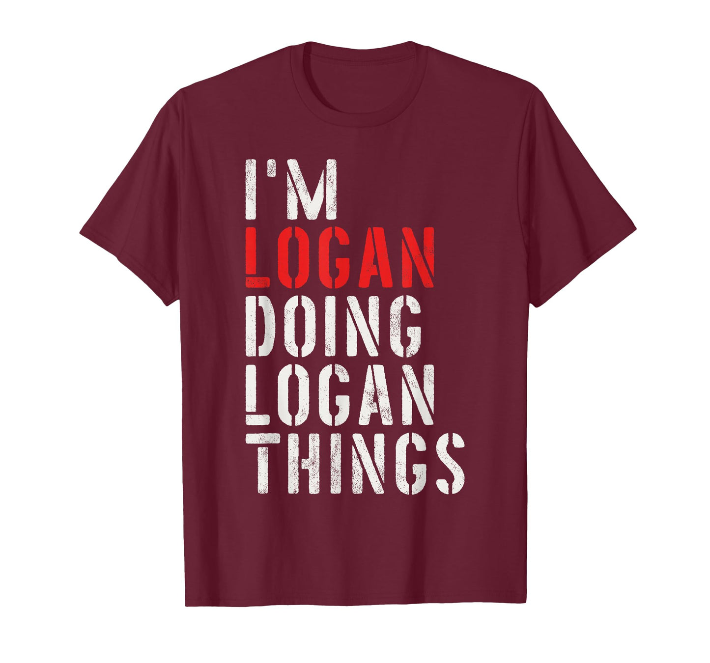 I'm Logan Doing Logan Things First Name Logan T-Shirt