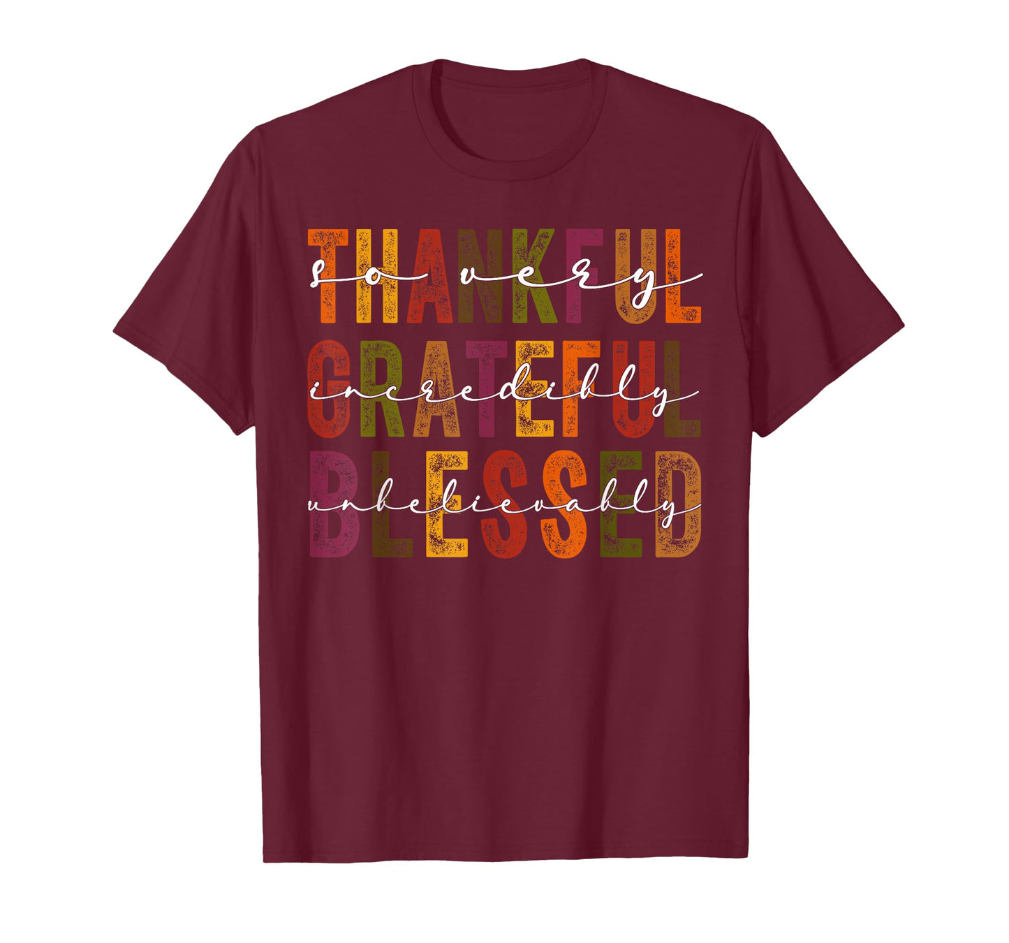 Thankful Grateful Blessed Thanksgiving Men Women Kid T-Shirt
