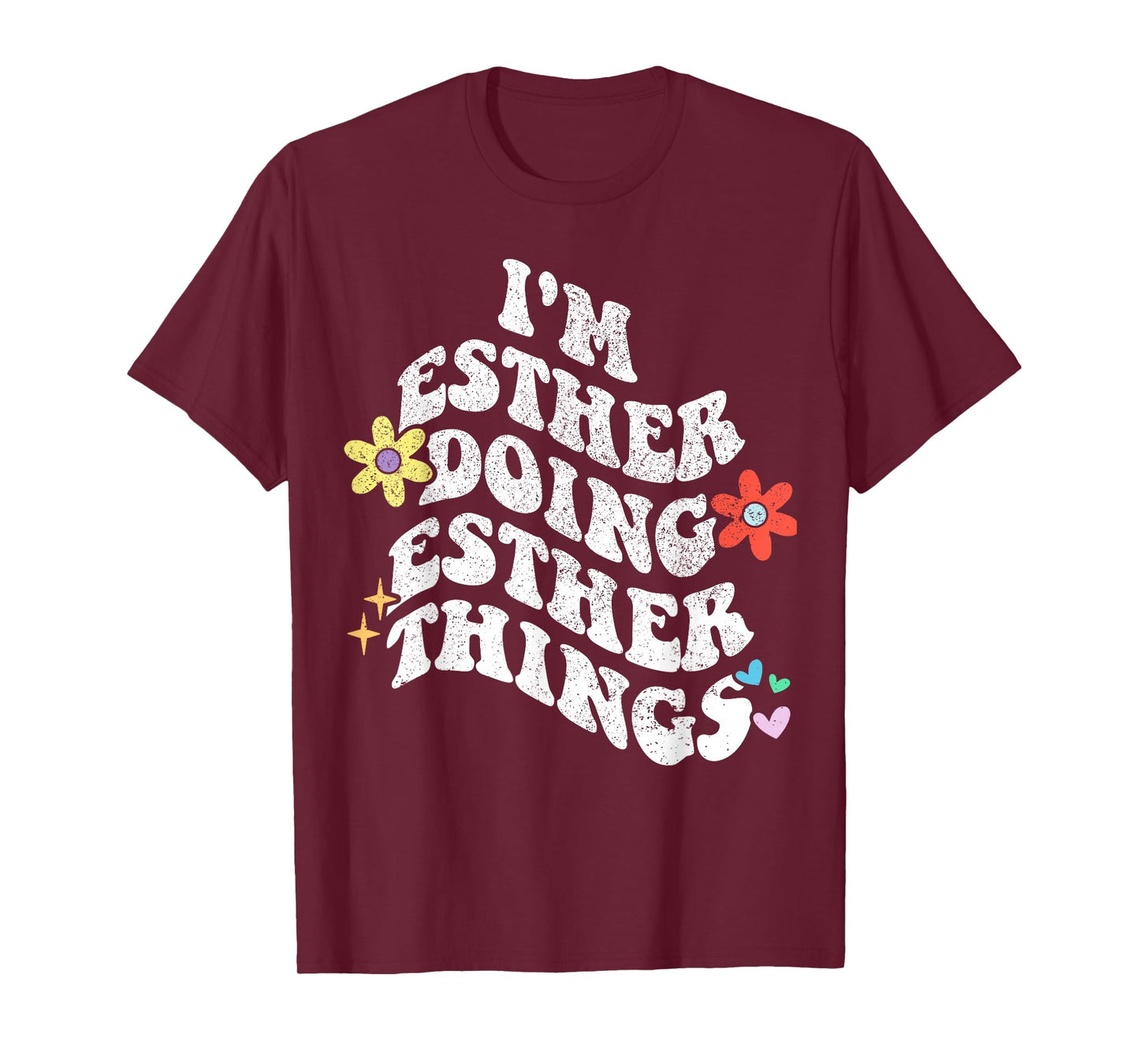 Retro Groovy Im ESTHER Doing ESTHER Things Funny Mother's T-Shirt