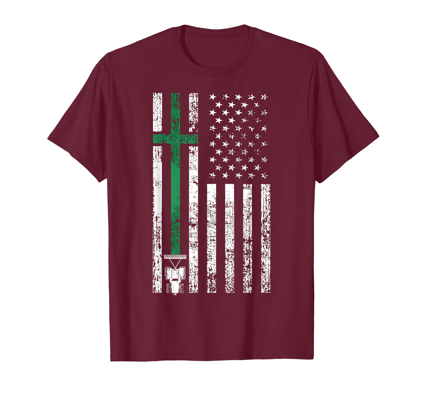 USA Flag Farmer American Farmers Patriotic Christ T-Shirt