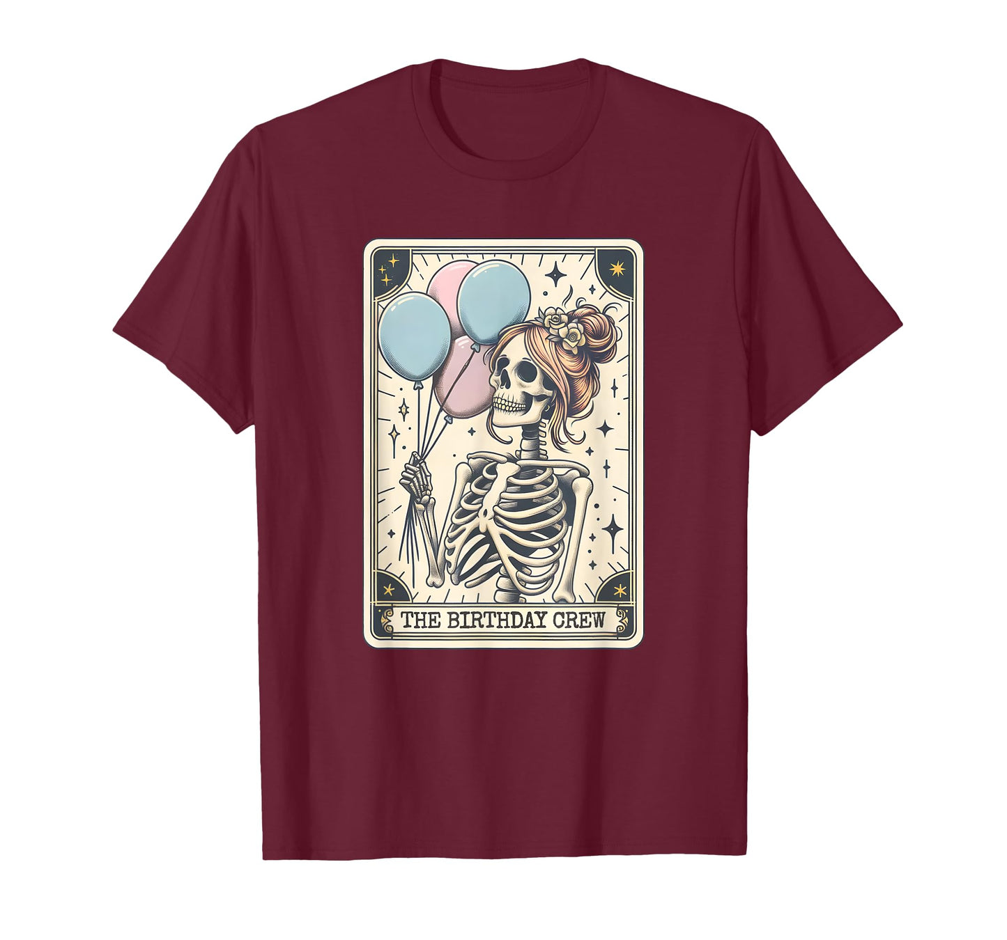 The Birthday Crew Tartot Card, Skeleton Birthday Squad T-Shirt