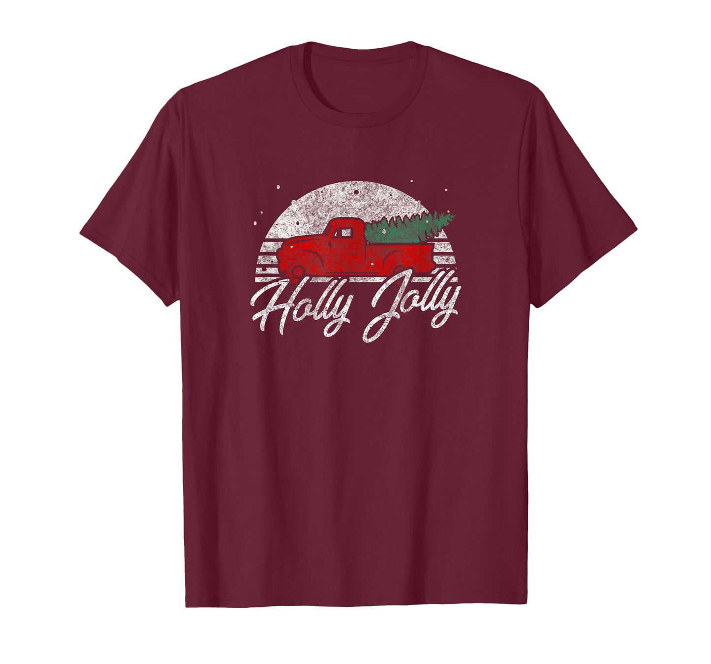 Vintage Christmas Truck Shirt Holly Jolly Holiday Gift T-Shirt