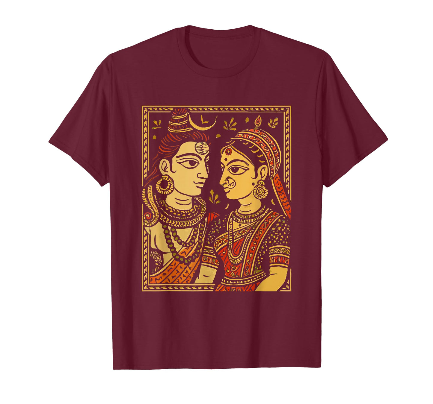 Lord Shiva Durga Hindu God Mahadeva Goddess Parvati T-Shirt