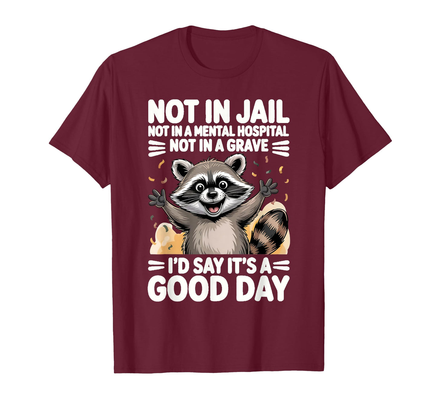 Not in Jail Not in A Mental Hospital Not in A Grave Funny T-Shirt