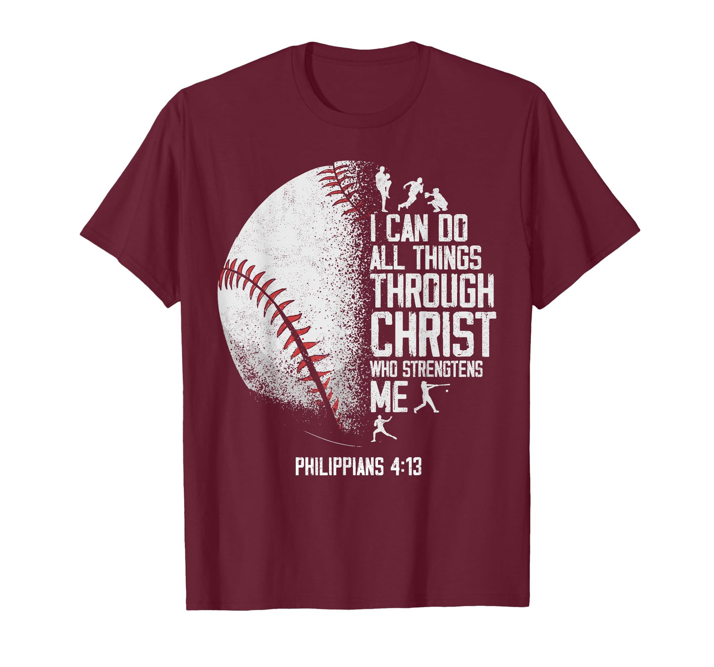 Baseball Fan Bible Quote Vintage I Can Do All The Things T-Shirt