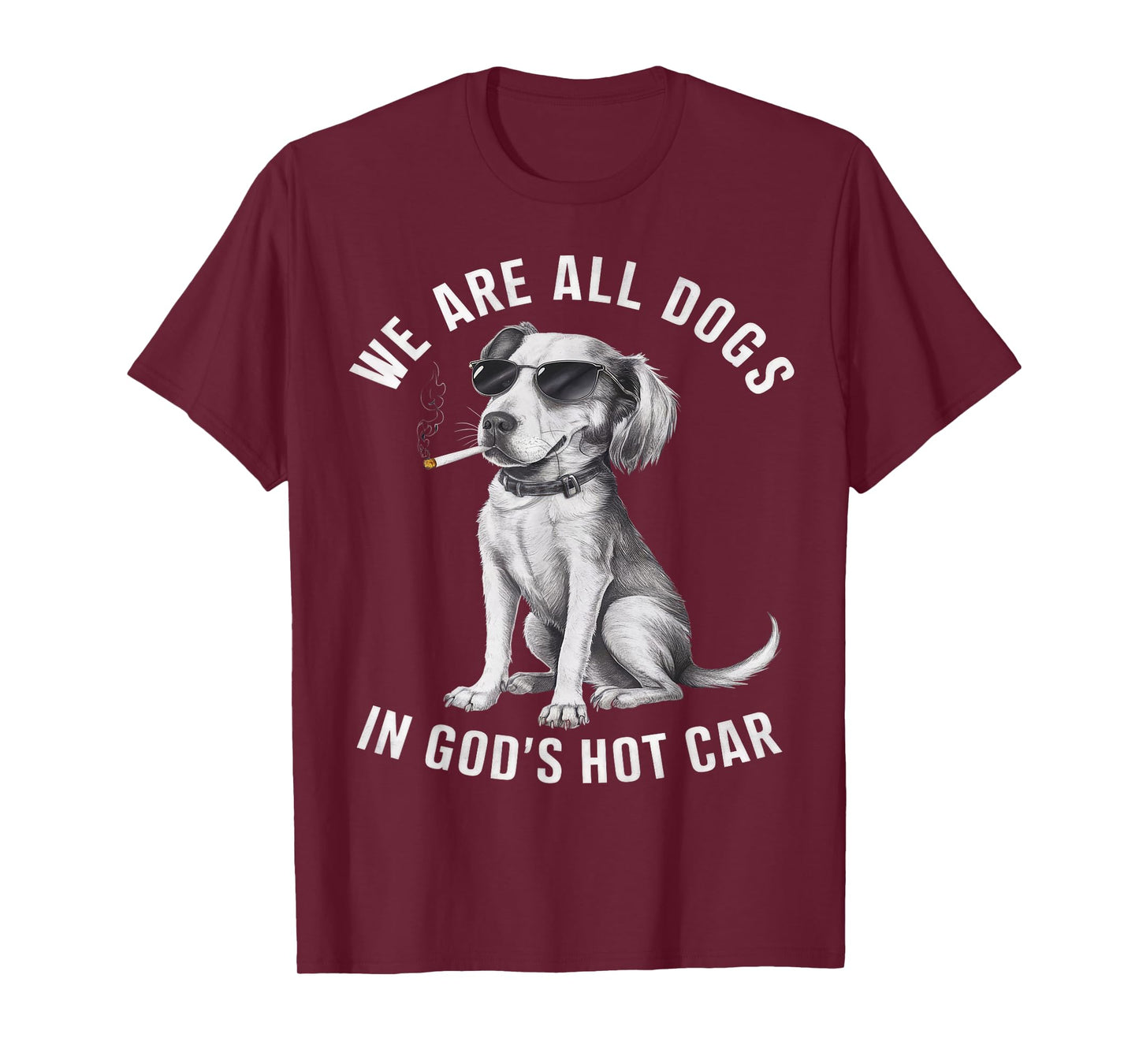 We are All Dogs in God's Hot Car Funny Dog Meme Dog Lover T-Shirt