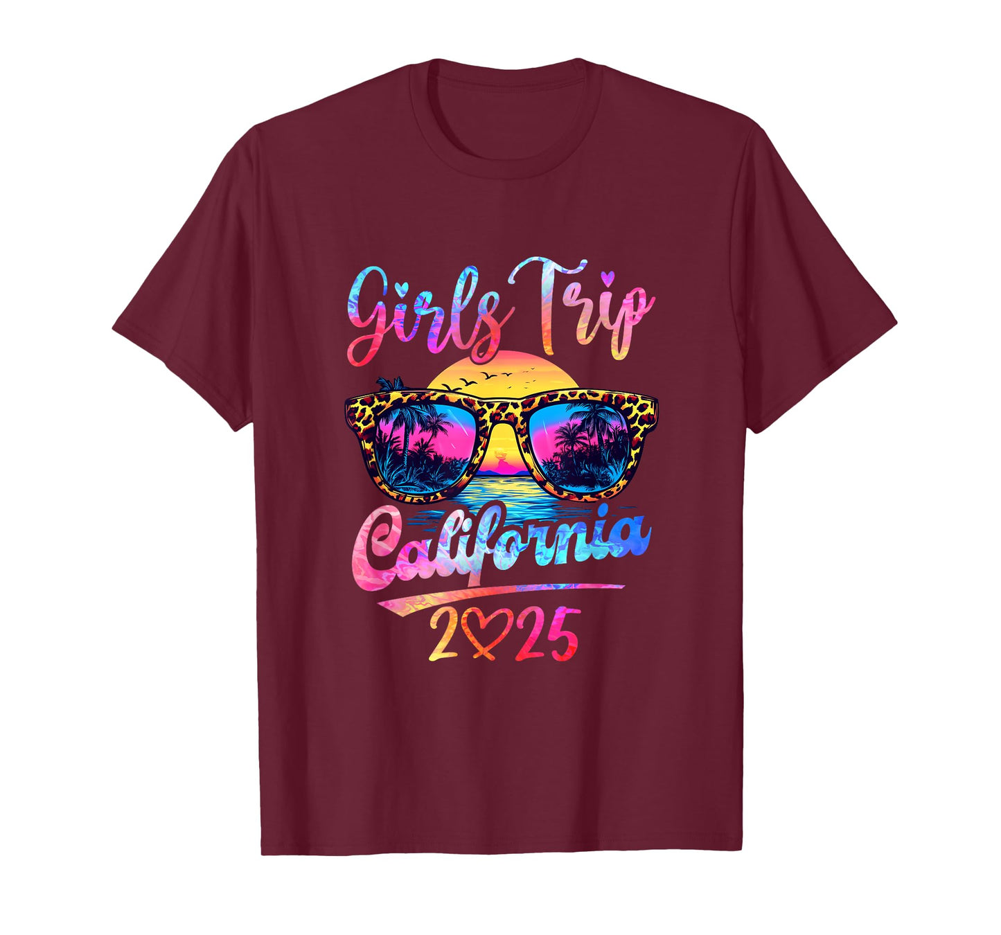 Girls Trip California 2025 Matching Summer Vacation Women T-Shirt