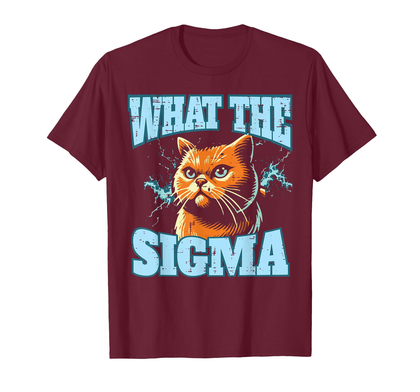 What The Sigma Cat Lightning Funny Saying Women Men Kids T-Shirt