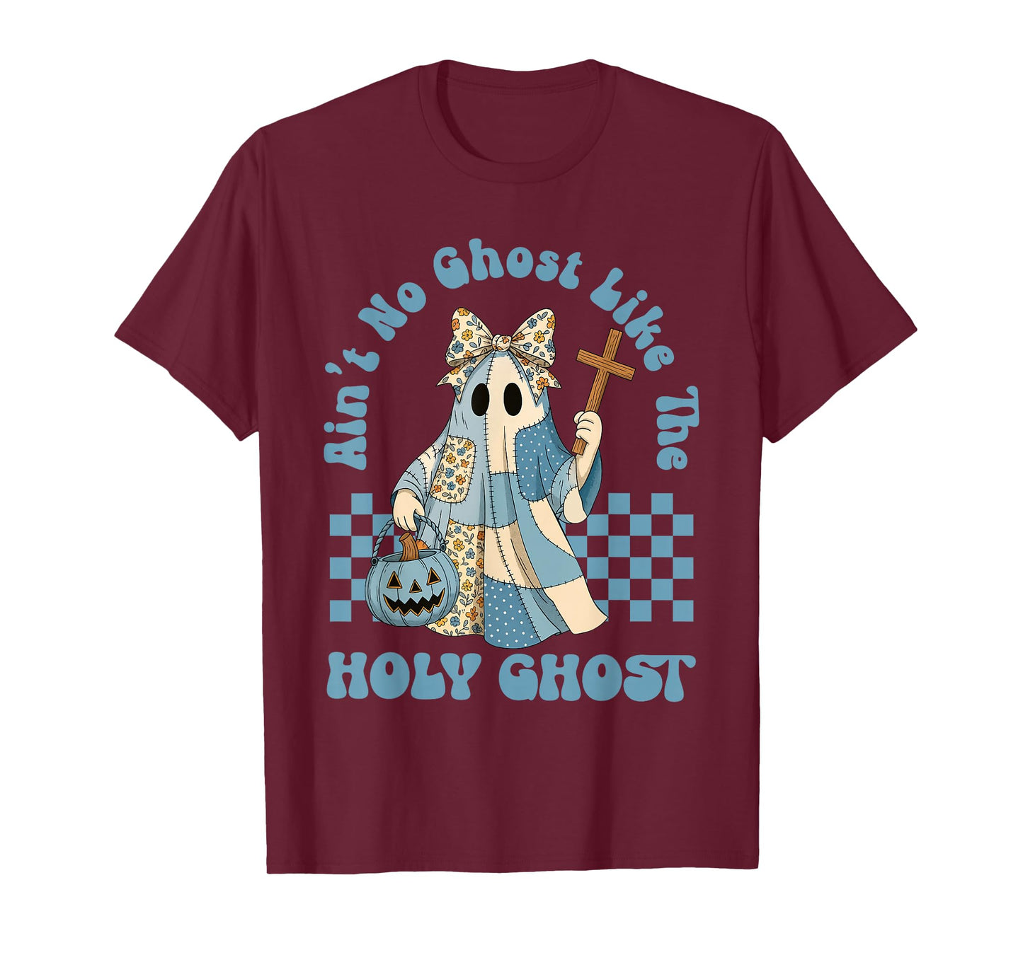 Groovy Aint No Ghost Like The Holy Ghost Christian Halloween T-Shirt