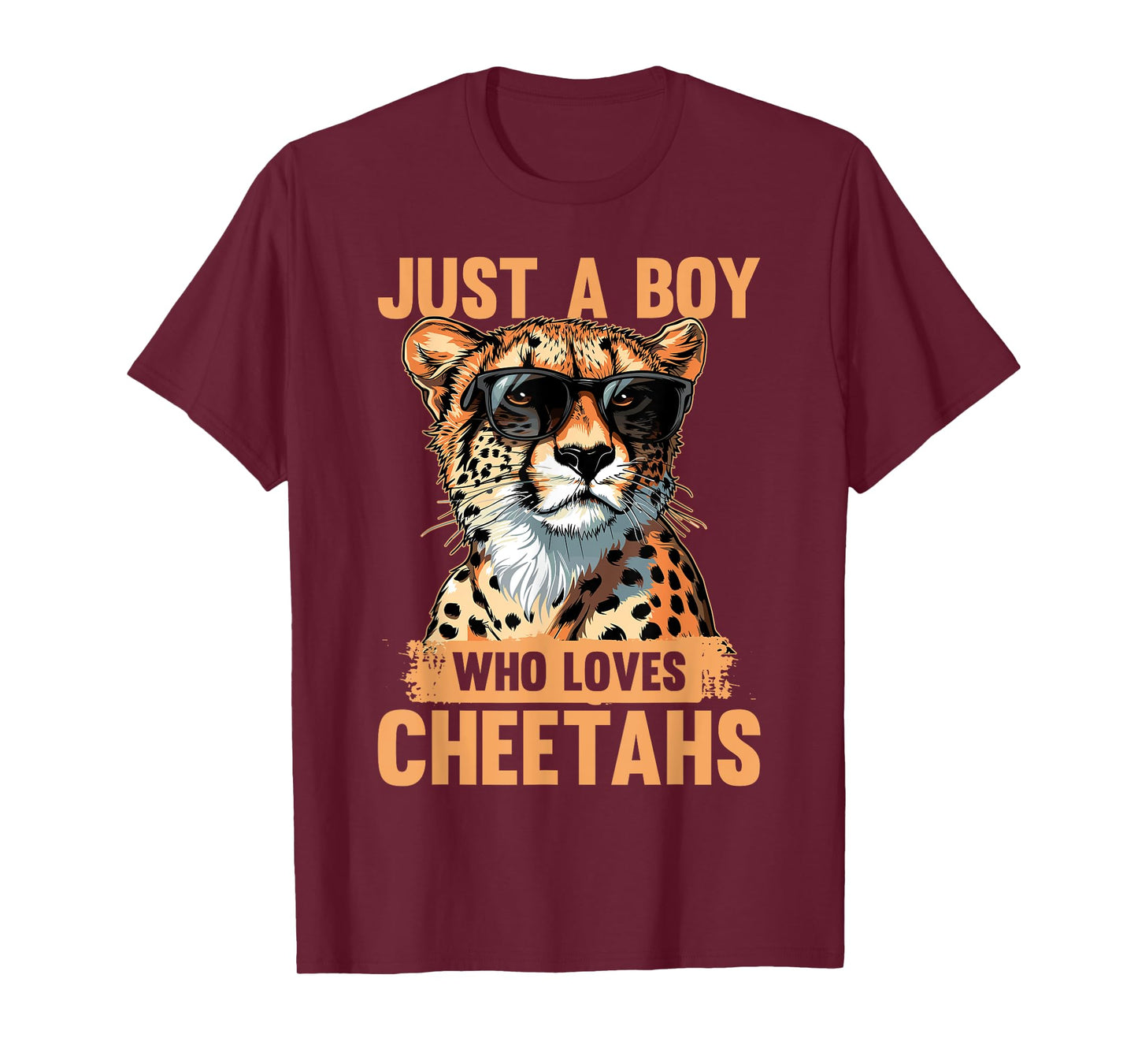 Funny Cheetah Animal Just A Boy Who Loves Cheetahs T-Shirt