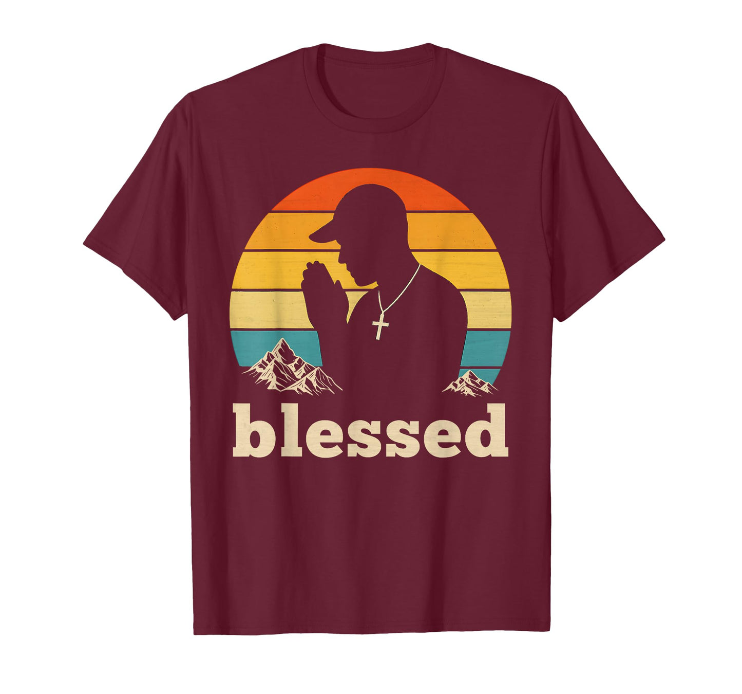 Blessed Christian Hip Hop Praying Graphic Teenagers Men's T-Shirt