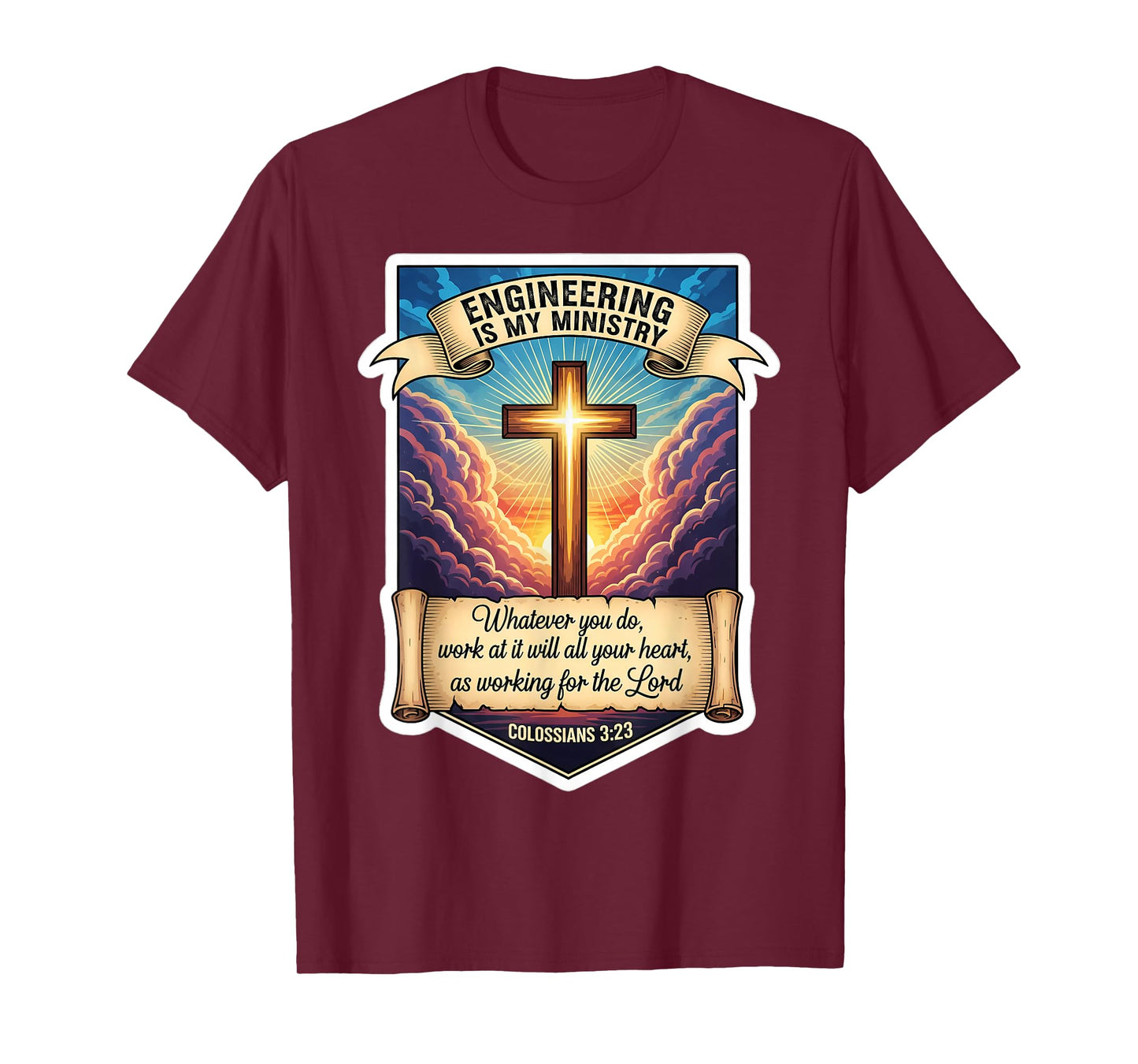 Christian Engineer Engineering is My Ministry Jesus Christ T-Shirt