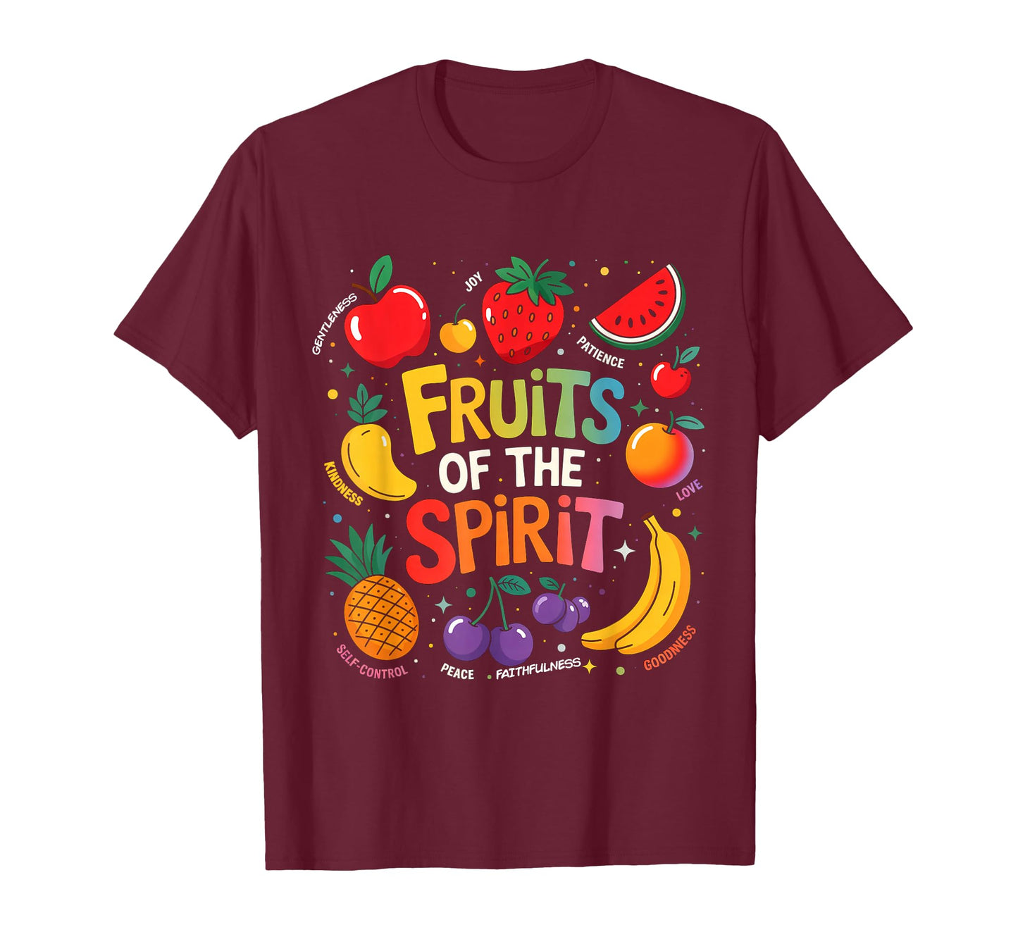 Fruit Of The Spirit Fruit Colorful Summer Vacation Christian T-Shirt
