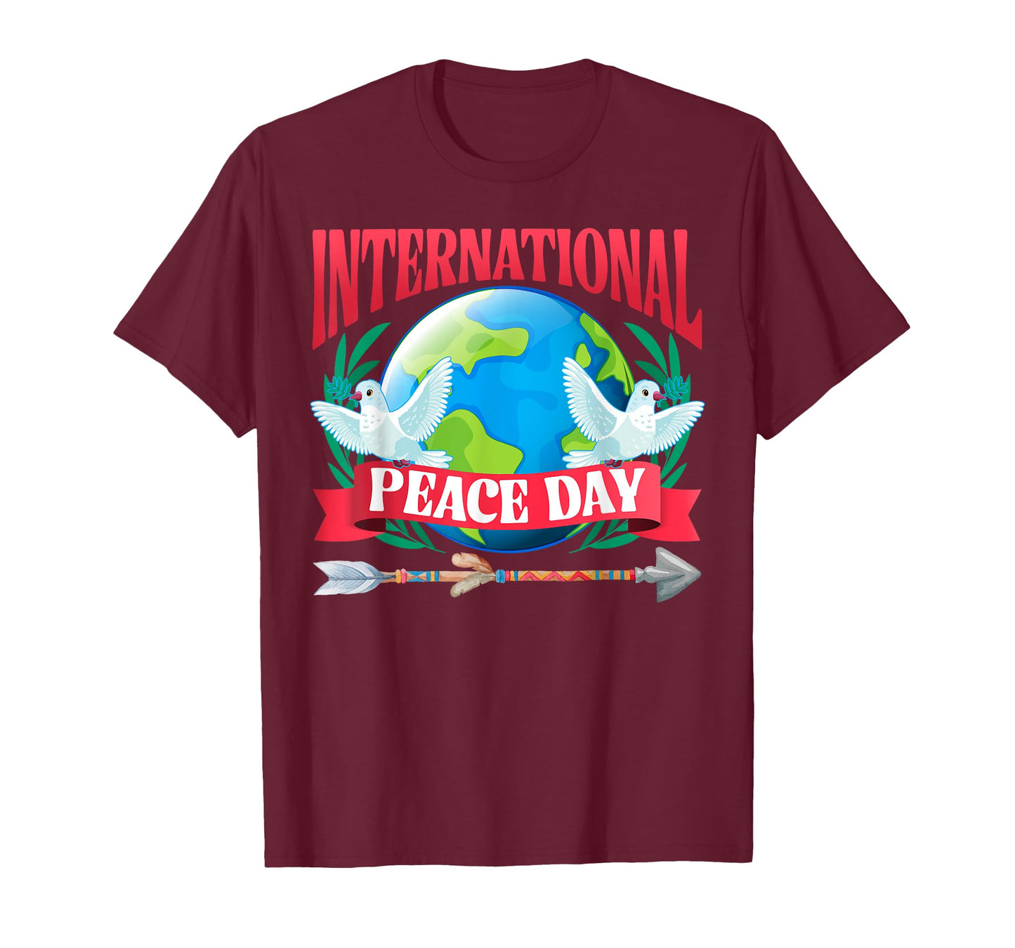 World Peace Day Peace Bird Hearts International Day of Peace T-Shirt