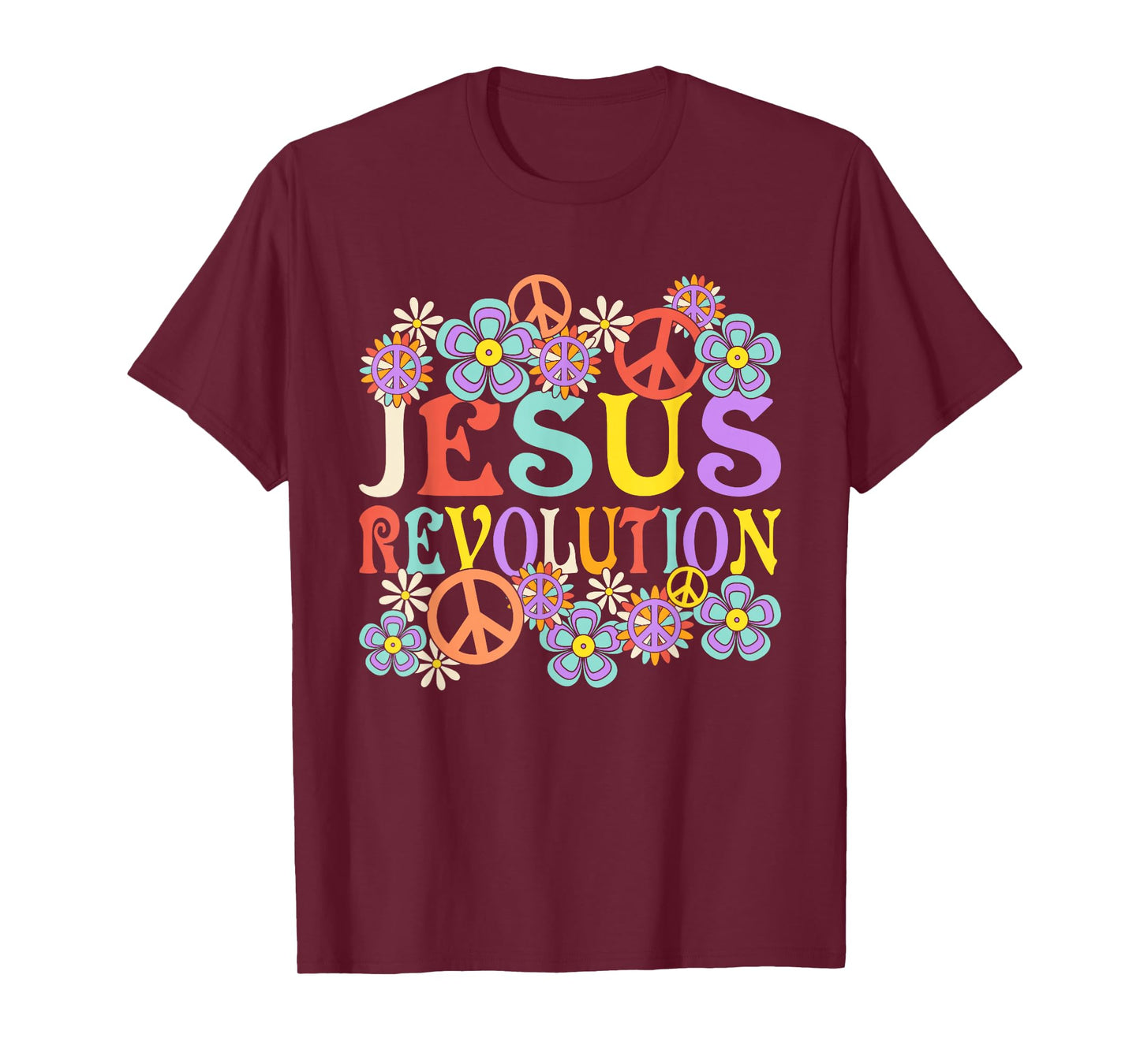 Jesus Revolution Faith Retro Groovy Christian T-Shirt