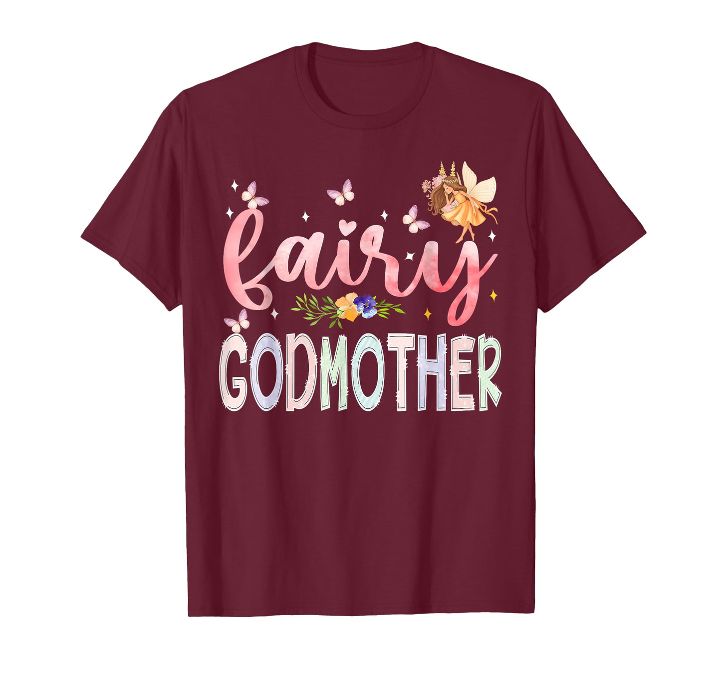 Fairy GodMother Magical Floral Birthday Girl Fairytale T-Shirt