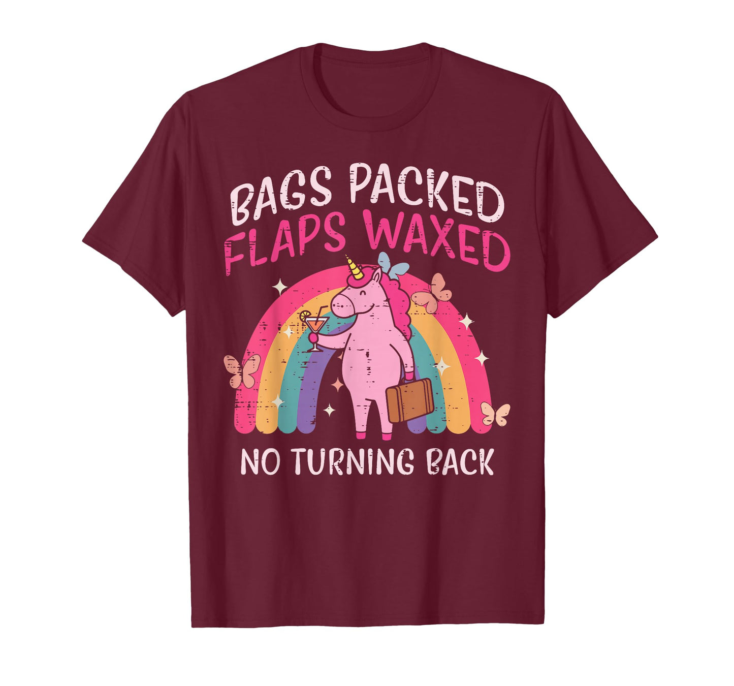 Bags Packed Unicorn Funny Inappropriate Vacation Women T-Shirt