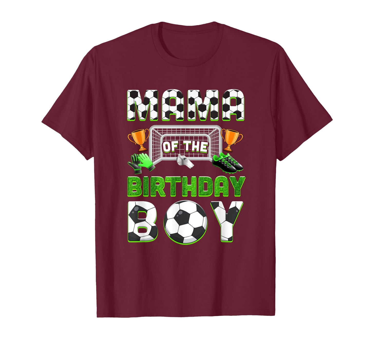 Mama Of The Birthday Boy Soccer Family Matching Party T-Shirt
