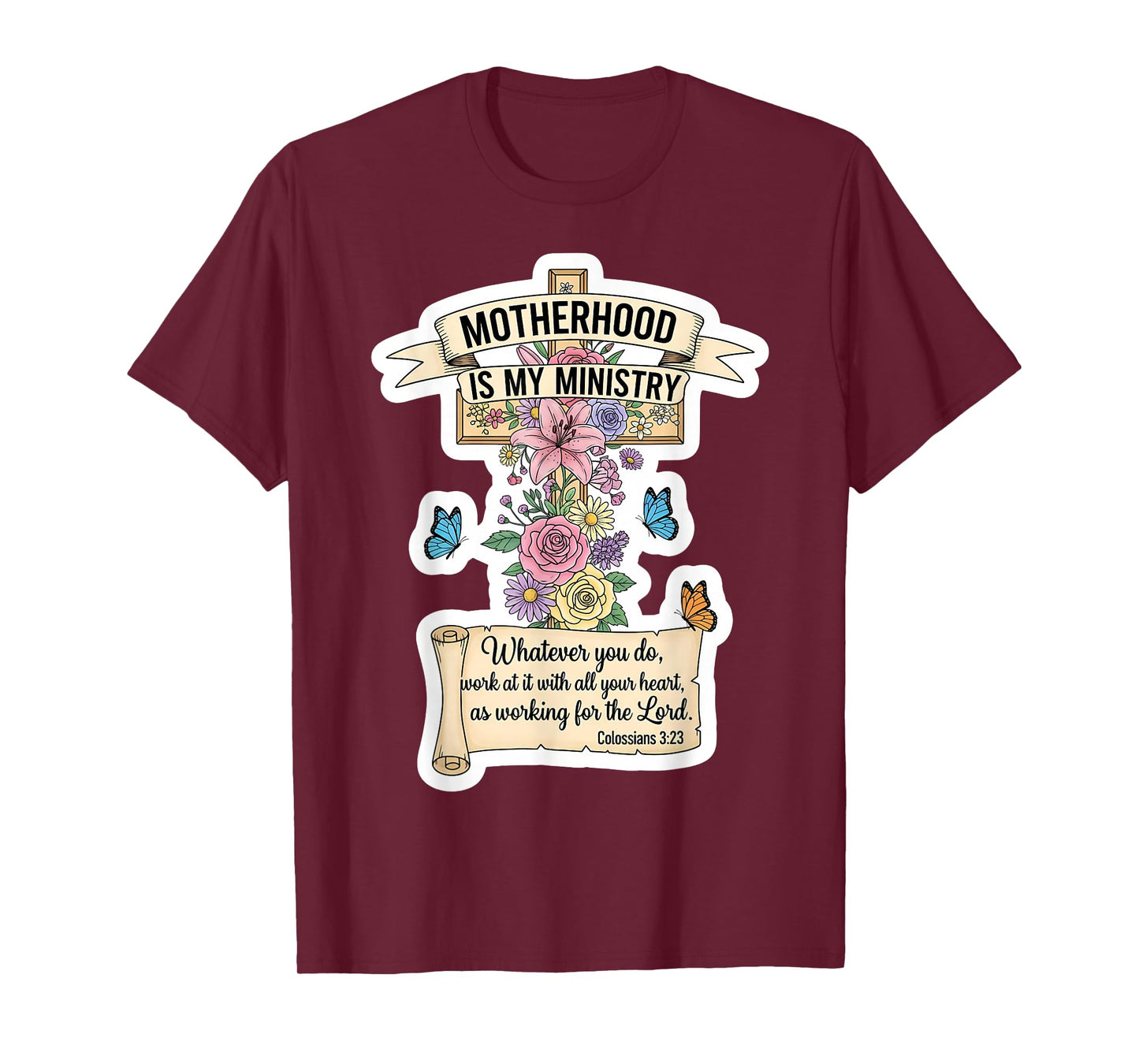 Christian Mother's Day Motherhood is My Ministry Mom Mama T-Shirt