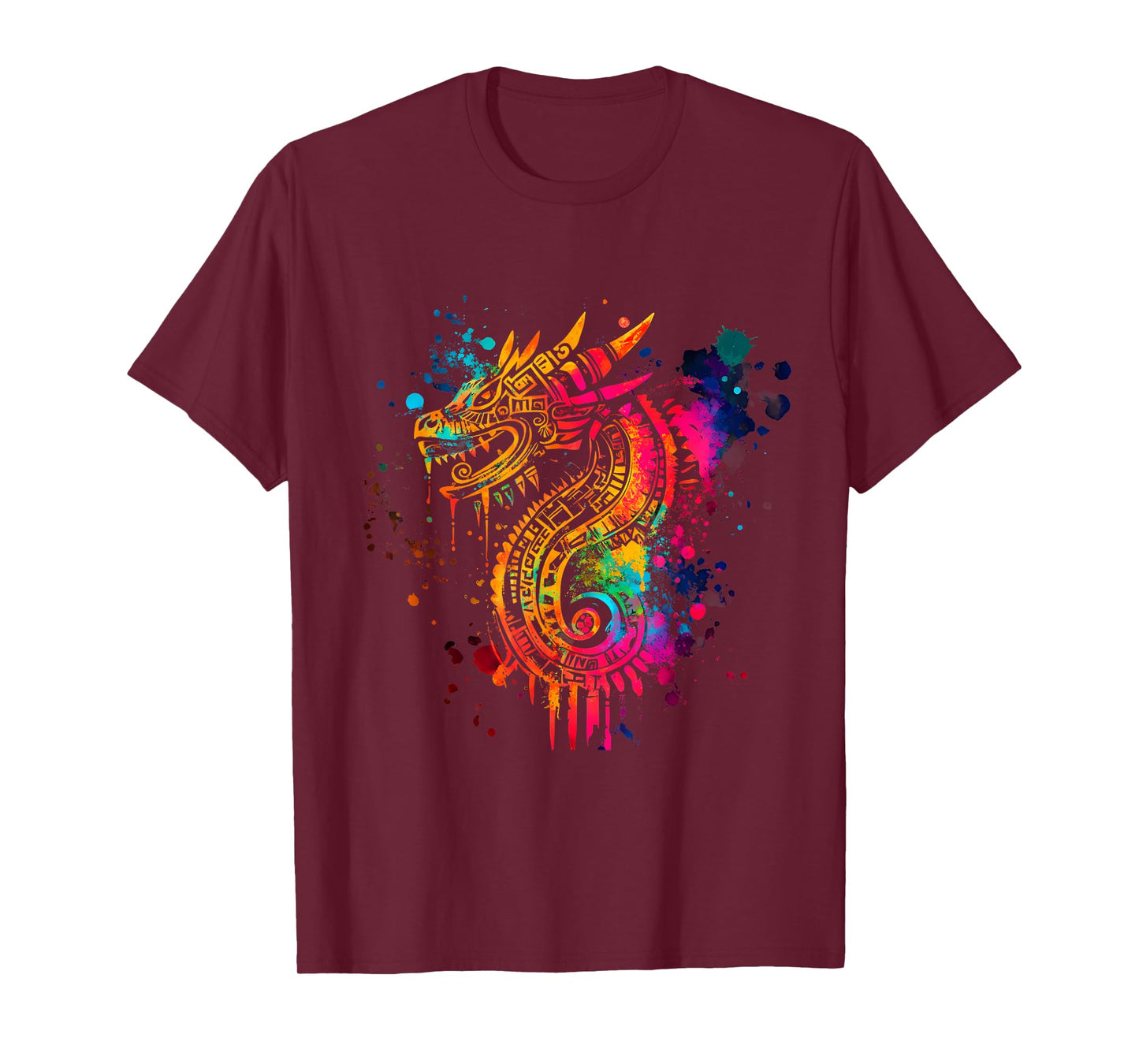 Aztec God Artwork Mayan Toltec Inca Feathered Serpent T-Shirt