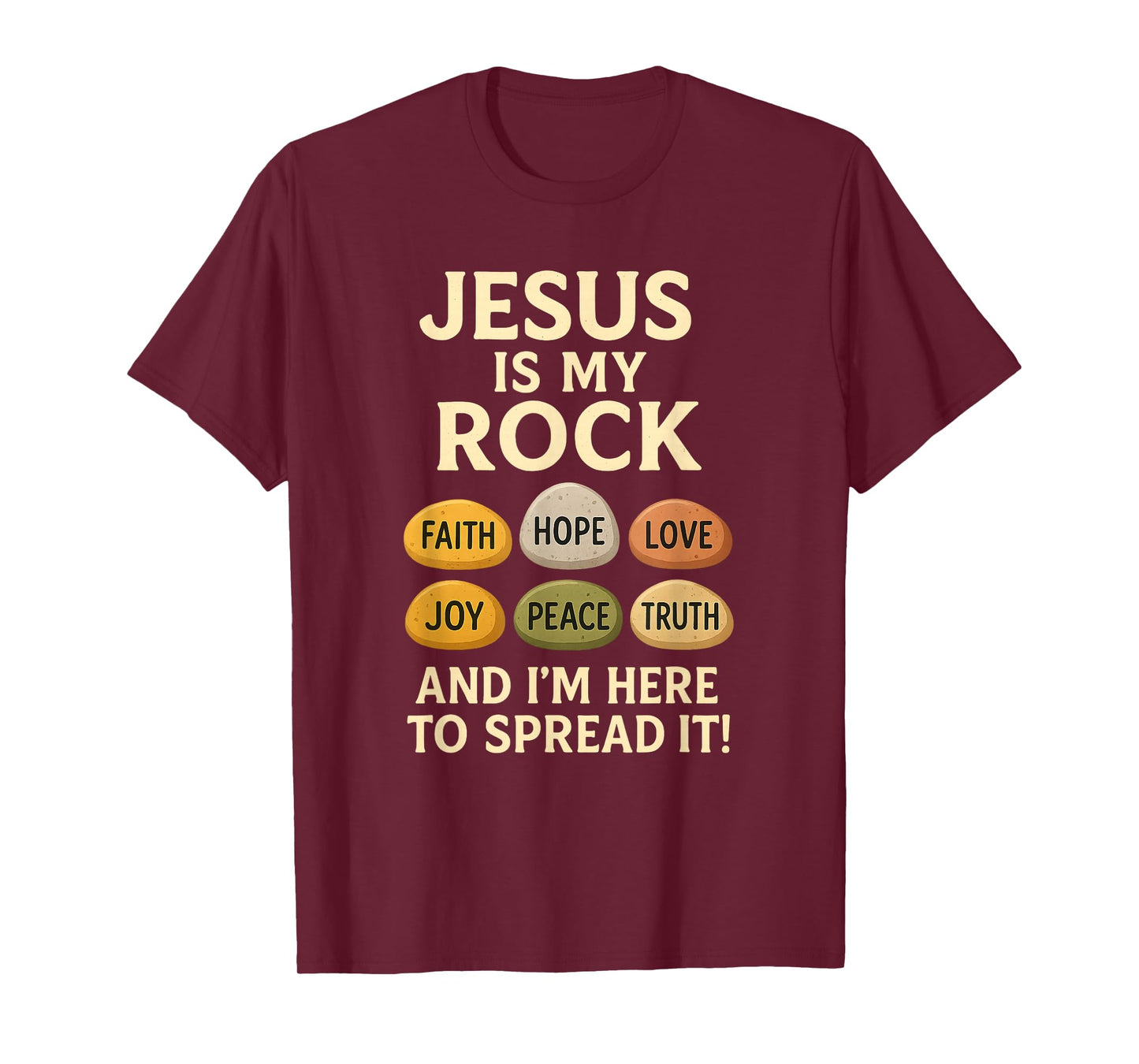 Jesus is My Rock Christian Faith Bible Verse Shirt T-Shirt