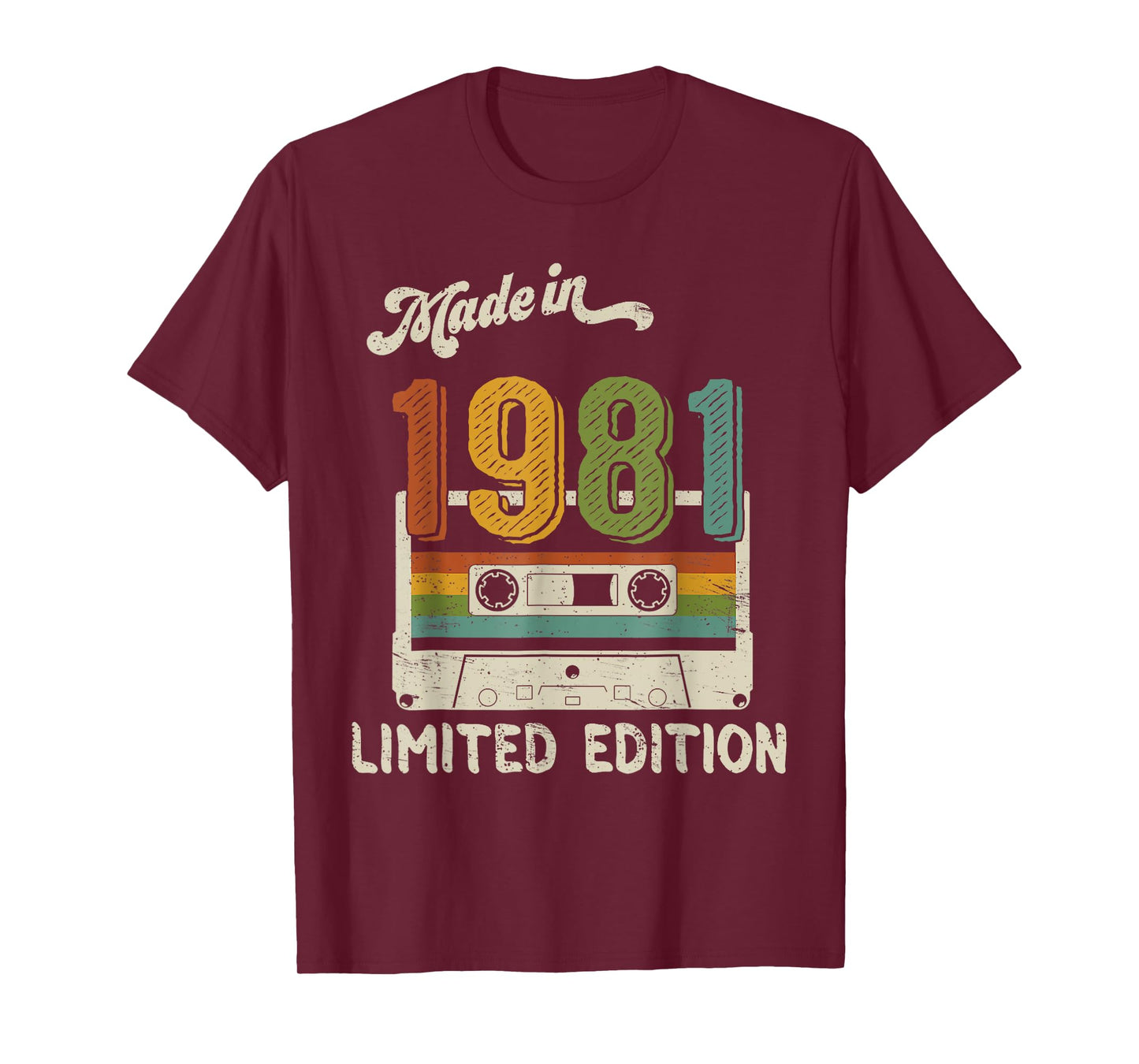 Made In 1981 Limited Edition Retro Cassette 44th Birthday T-Shirt