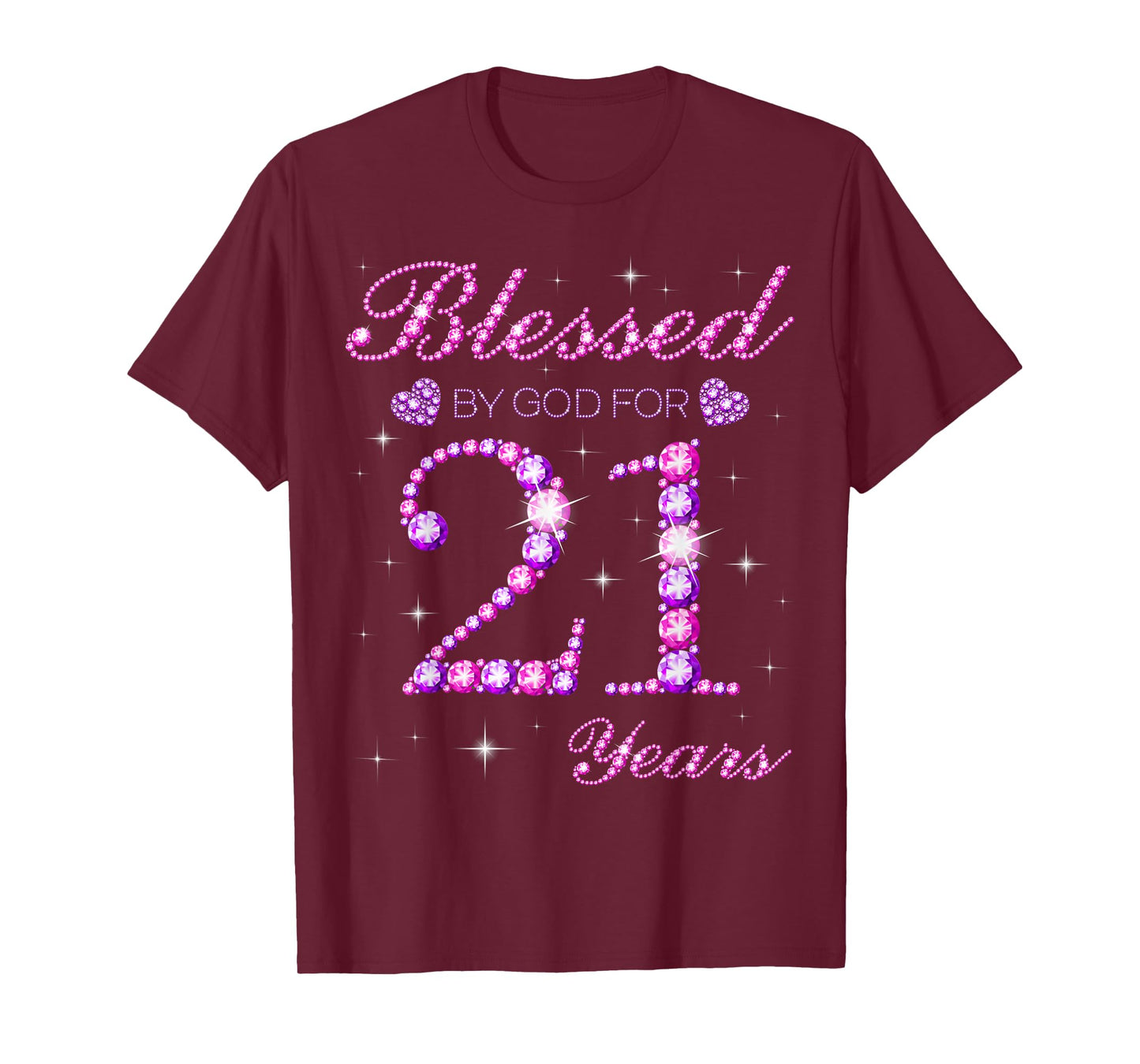 Blessed by God for 21 Years Old 21st Birthday Party T-Shirt