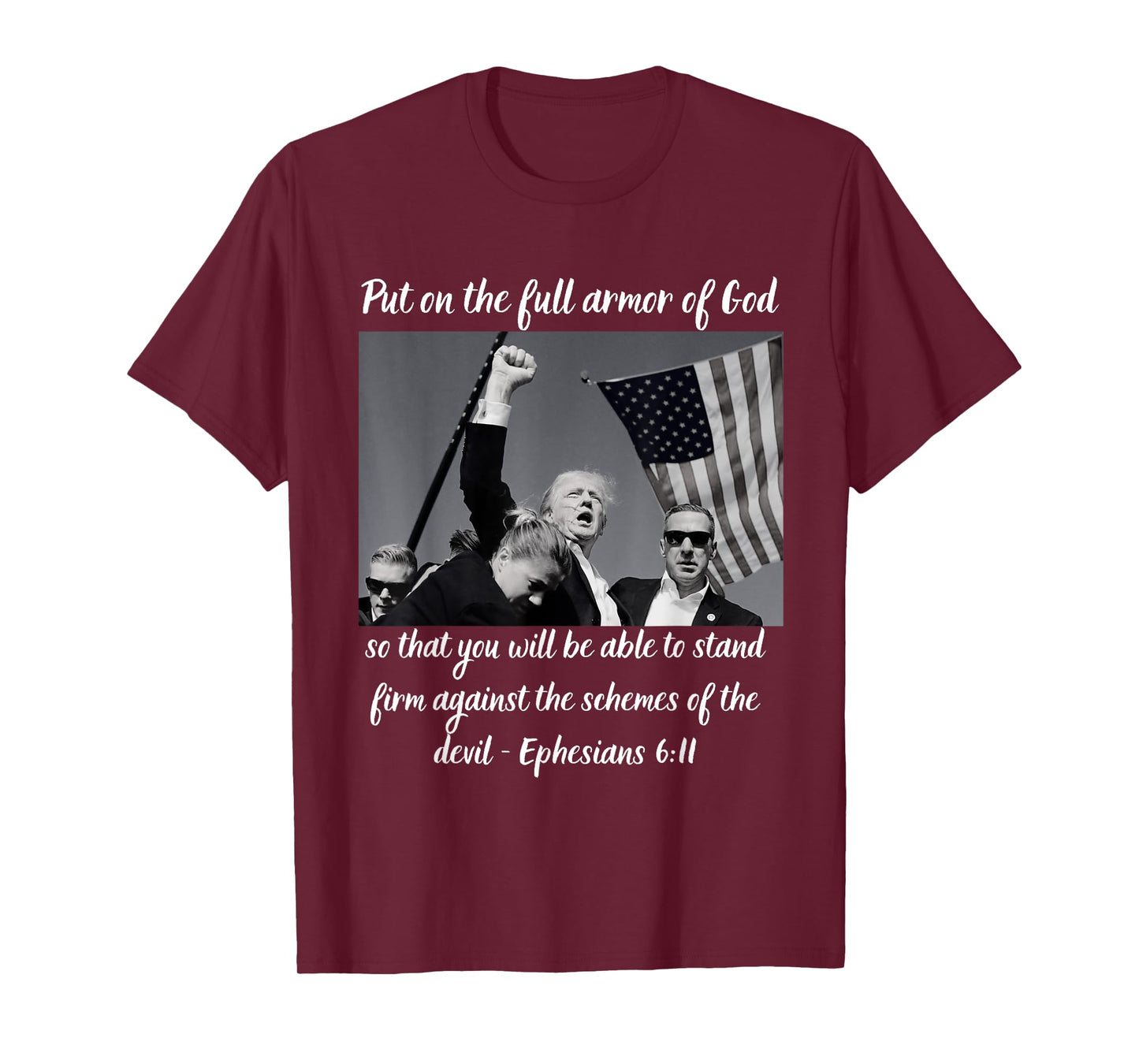 Donald Trump Fist Pump Flag 7 13 T-Shirt