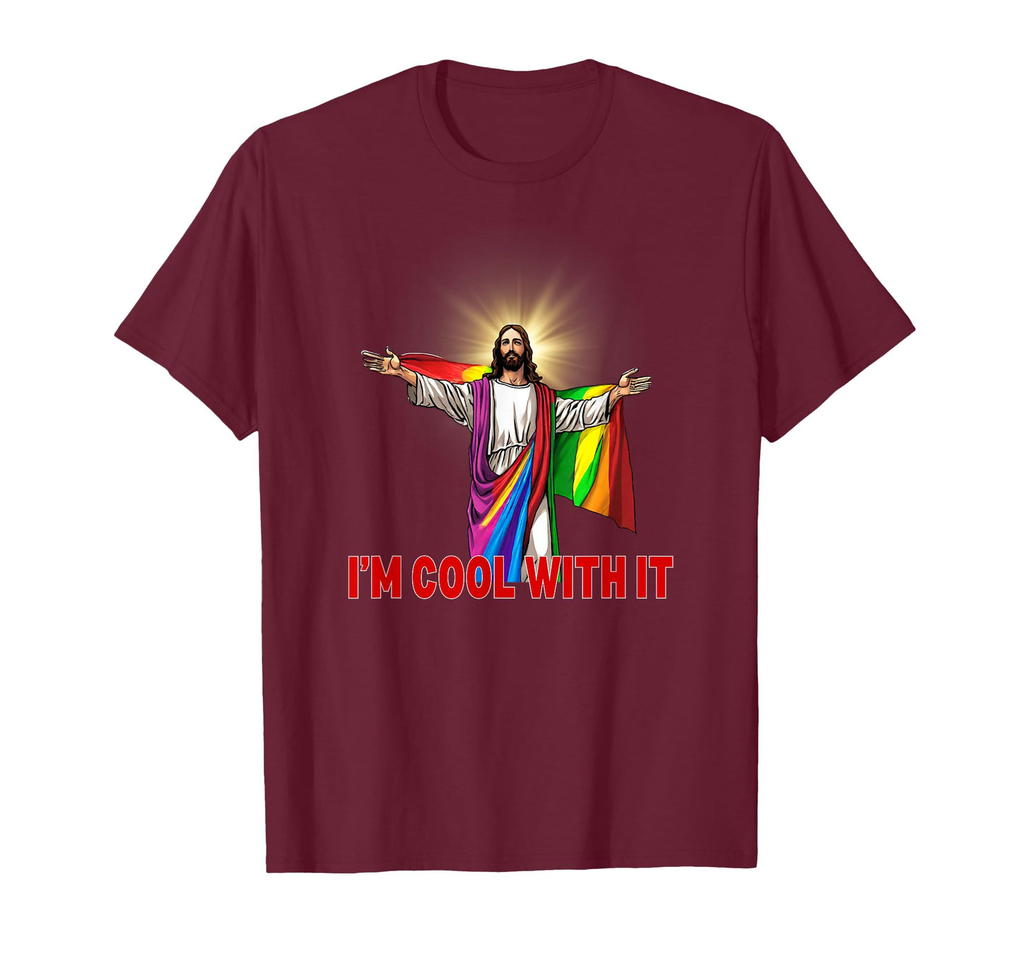 Gay Jesus Cool With It LGBTQ Lesbian Pride T-Shirt