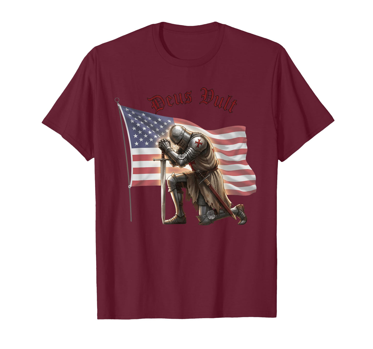 Deus Vult - Christian American USA Templar Knight T-Shirt