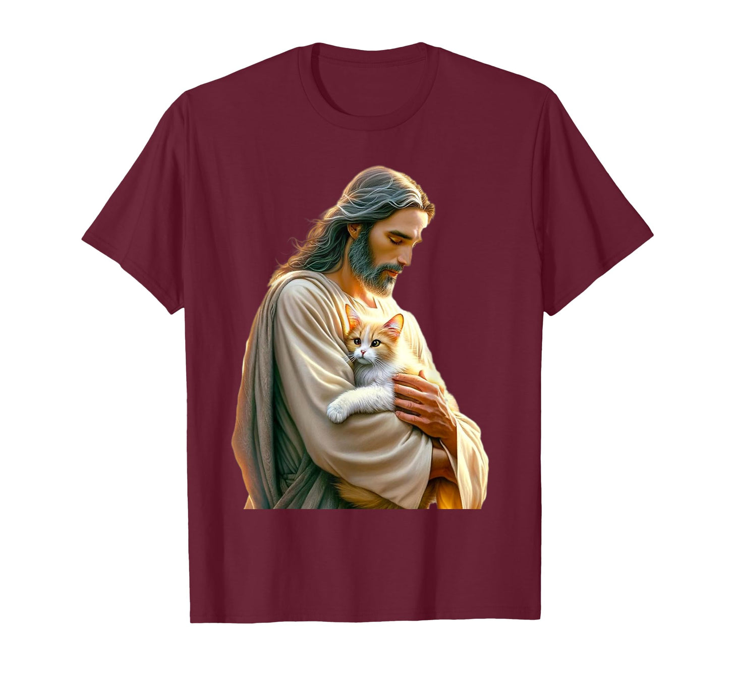 God holding Cat Easter He is Risen Jesus Loves Cats T-Shirt