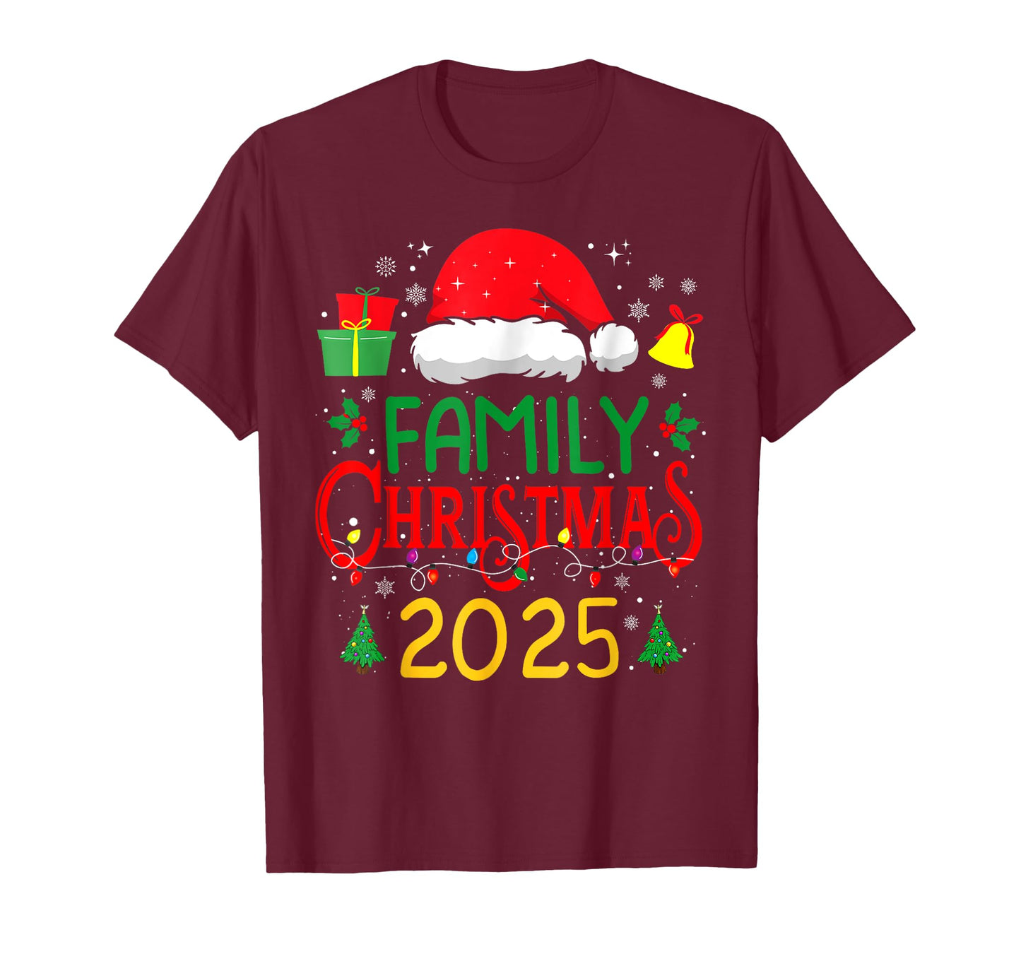 Family Christmas 2025 Matching Outfit Xmas Squad Santa T-Shirt