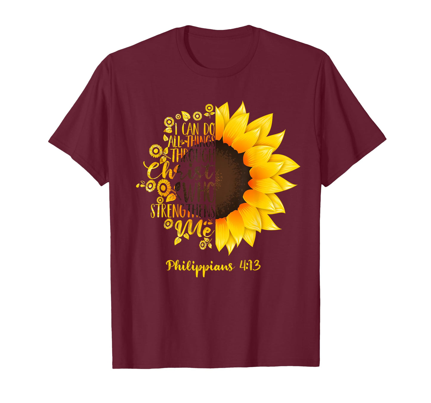 Cute Christian Sunflower Gift | Best Religious Women Moms T-Shirt