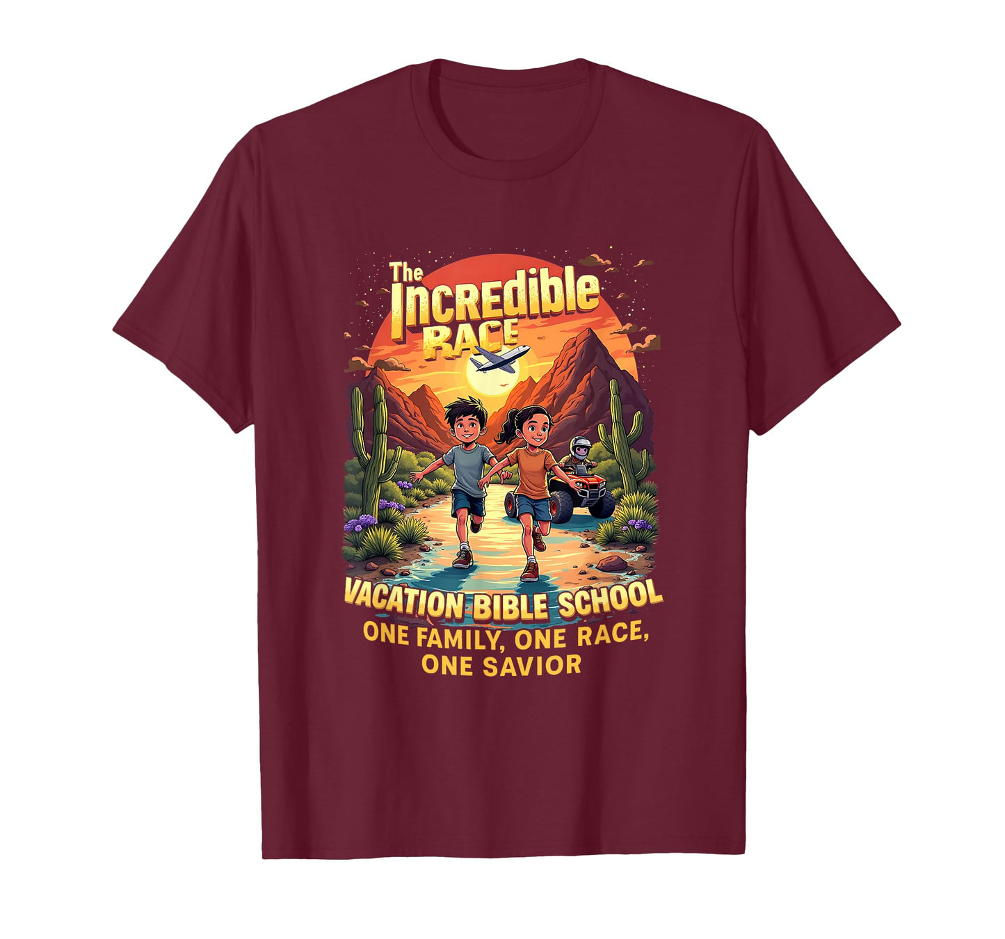 VBS 2025 Kids Camp The Incredible Race One Family T-Shirt