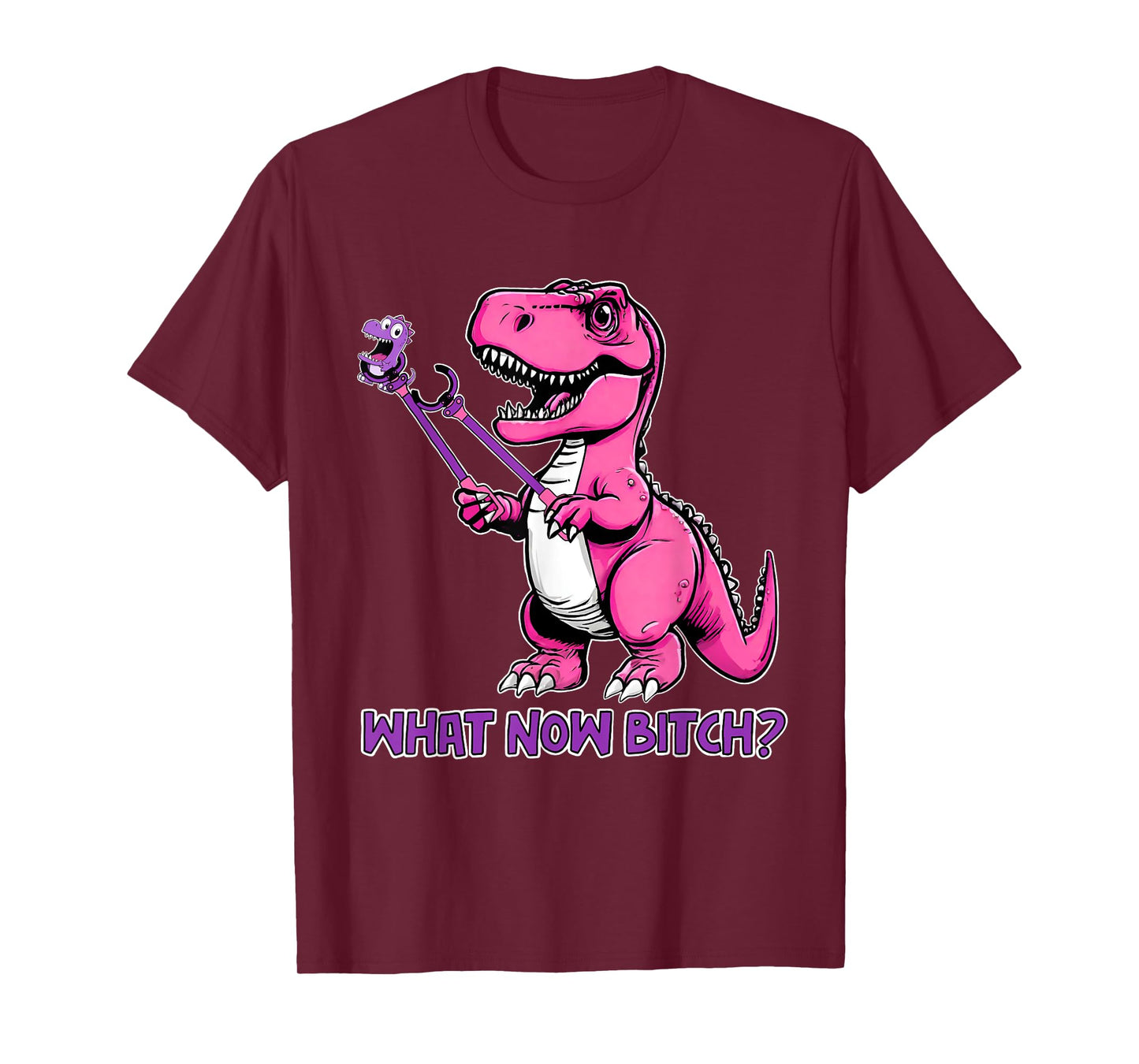 T-Rex Dinosaur What Now Bi.tch Funny Tyrannosaurus Rex T T-Shirt