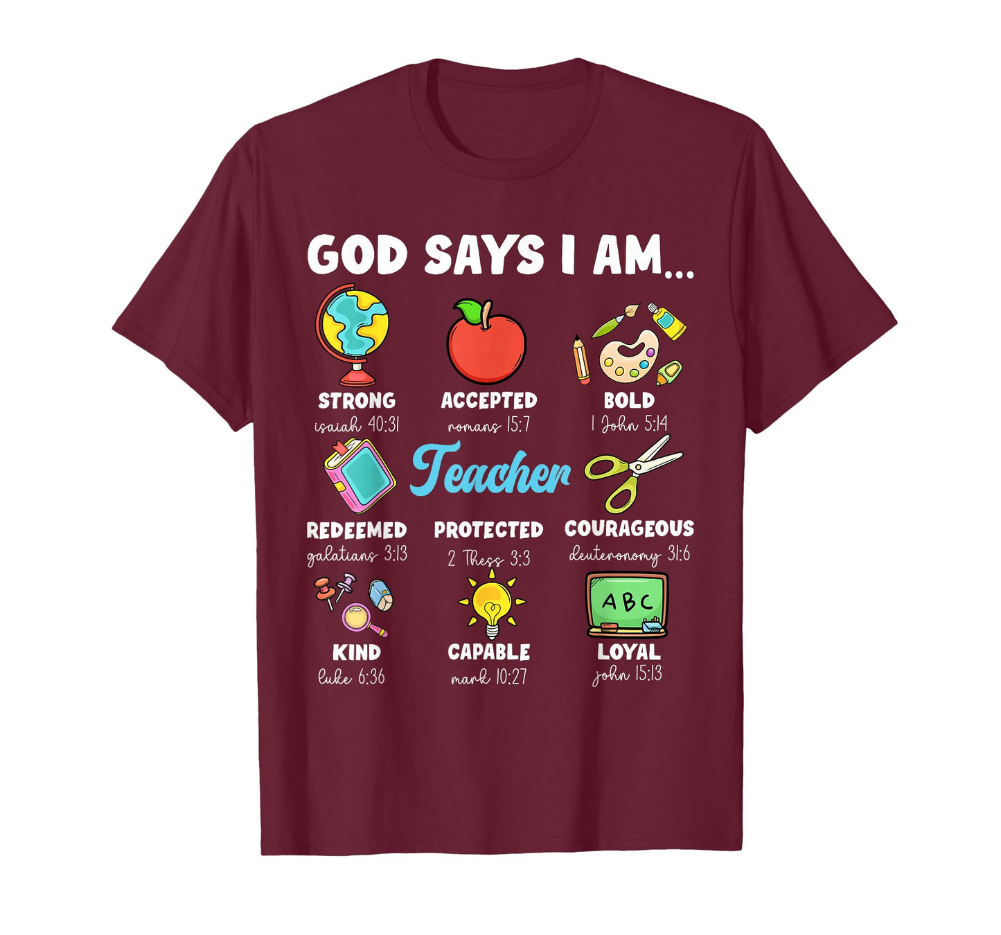 God Says I'm Teacher Christian Back To School Religious T-Shirt