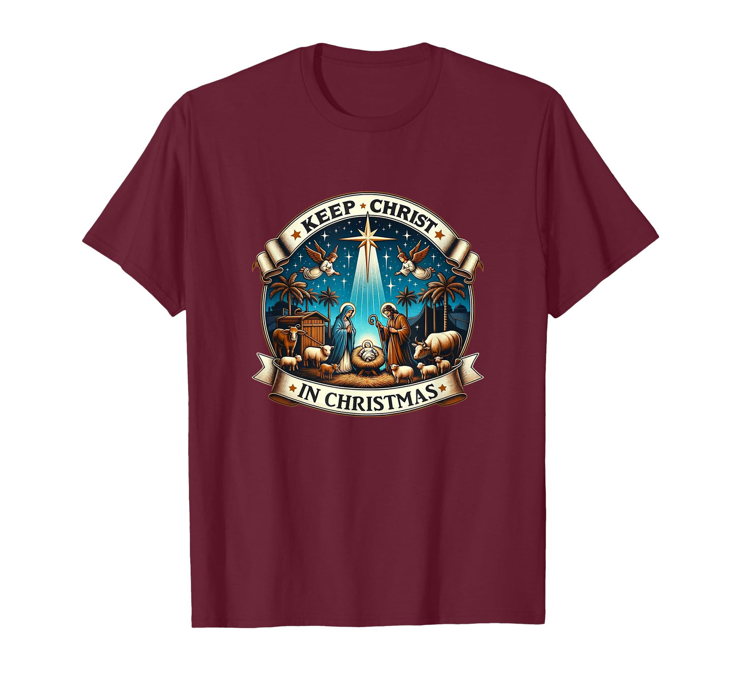 Keep Christ In Christmas - Nativity Scene - T-Shirt