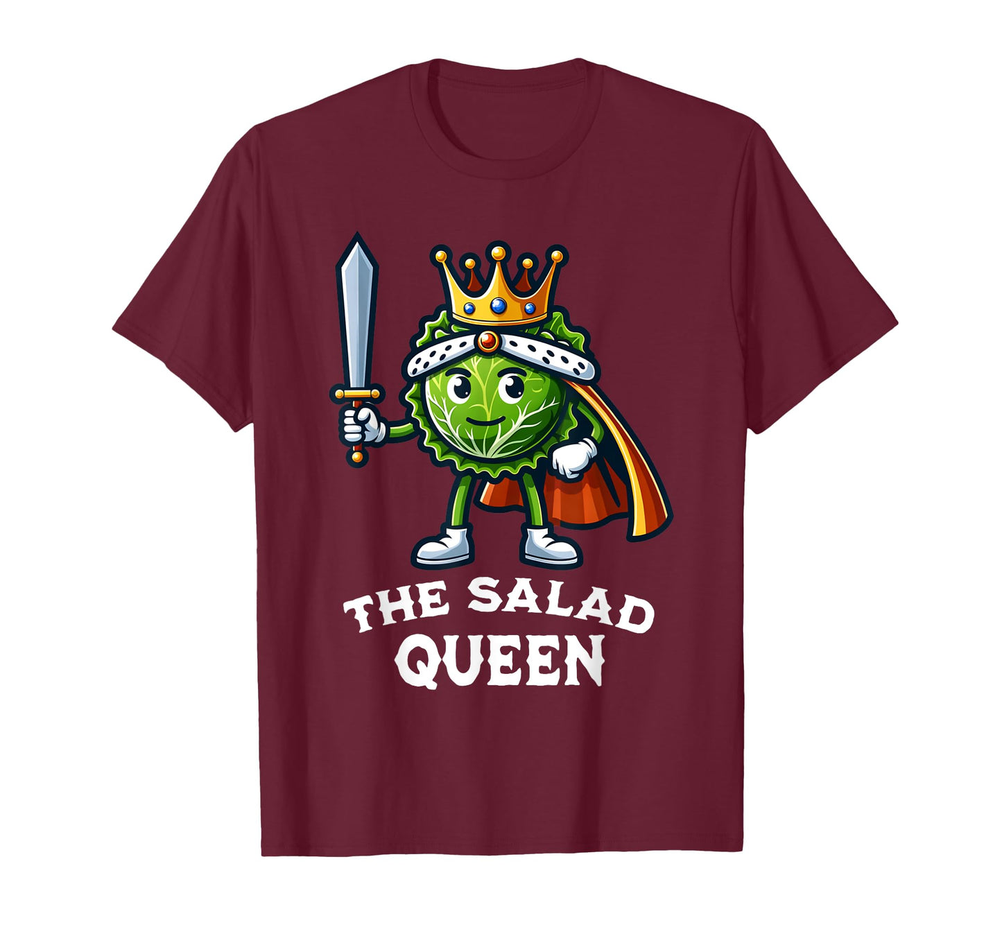 The Salad Queen Funny Salad Lover Lettuce Healthy Eating T-Shirt