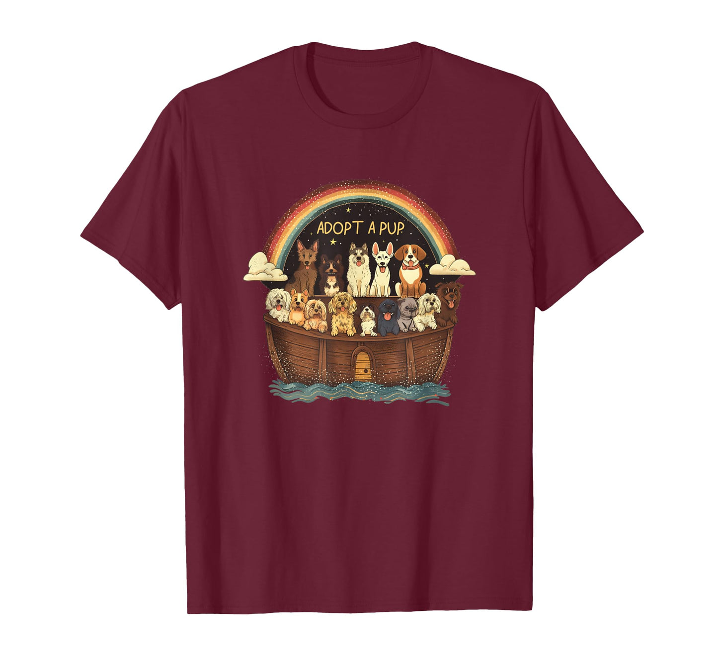 Noah's Ark Dogs Breeds Religious Christian Dog Lover Bible Men Women T-Shirt