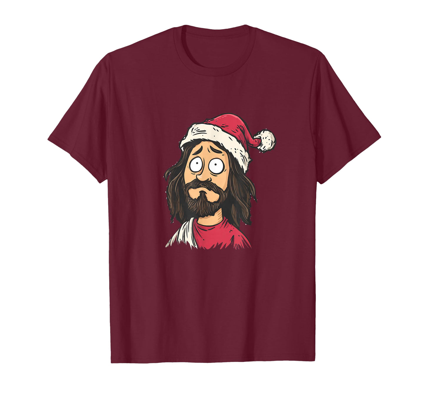 Believer Jesus Christ with Santa Claus Hat Costume T-Shirt