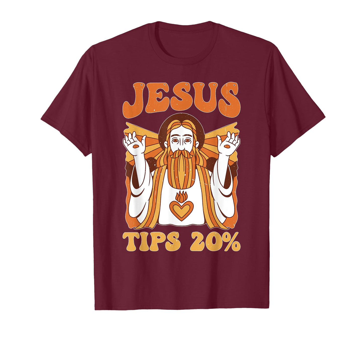 Jesus Tips 20% Bartender Waiter Jokes --- T-Shirt