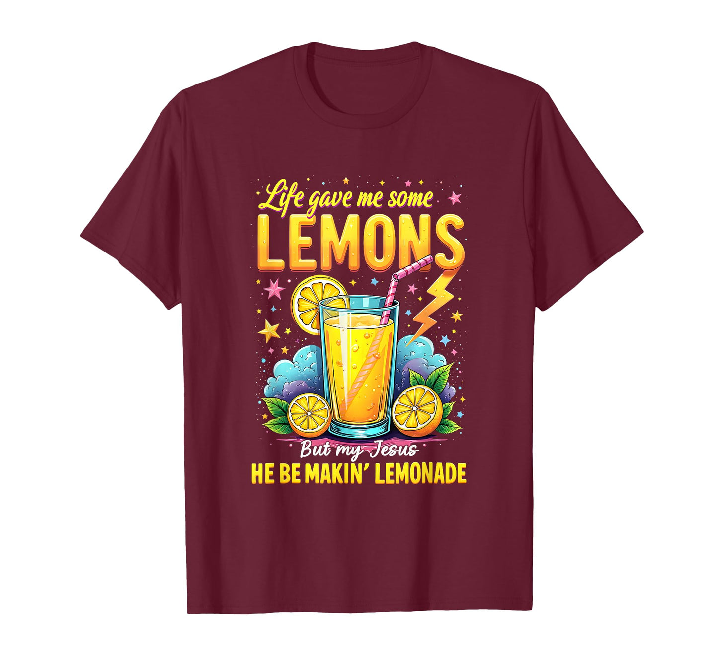Jesus Making Lemonade Bible Life Gave Me Some Lemons T-Shirt