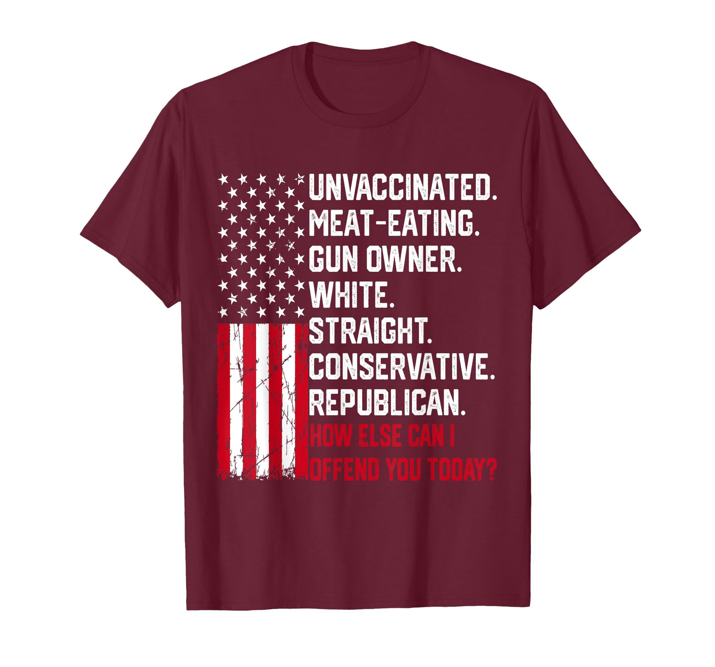 How Else Can I Offend You Today Funny Saying Quote Usa Flag Women Men T-Shirt