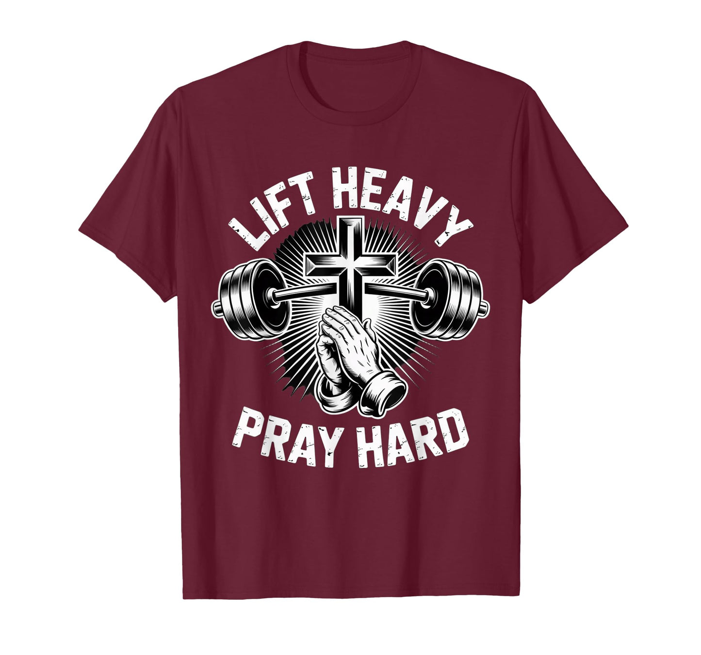lift heavy pray hard with cross believers who train with T-Shirt