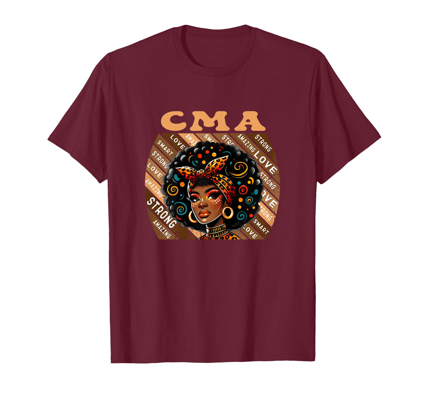 CMA Certified Medical Assistant Afro Black History Month T-Shirt