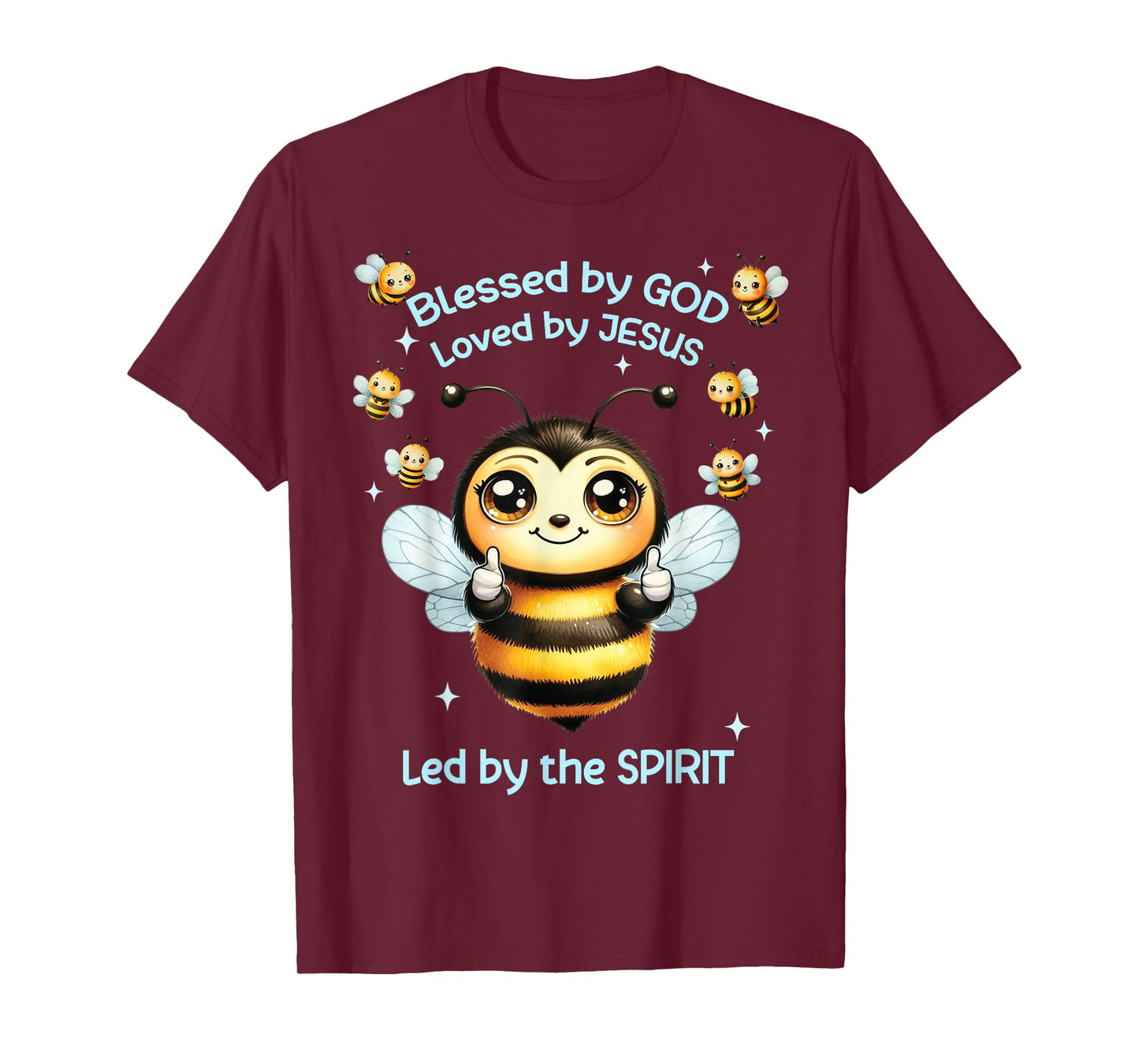 Christian Kids Blessed by God Loved by Jesus Bee Cute T-Shirt