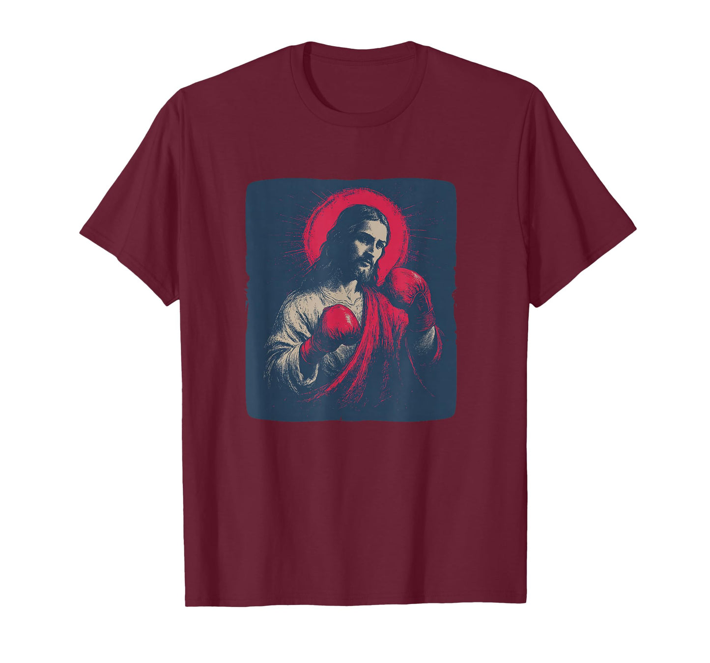 Holy Boxing Gloves for Box Ring and Jesus Christ T-Shirt