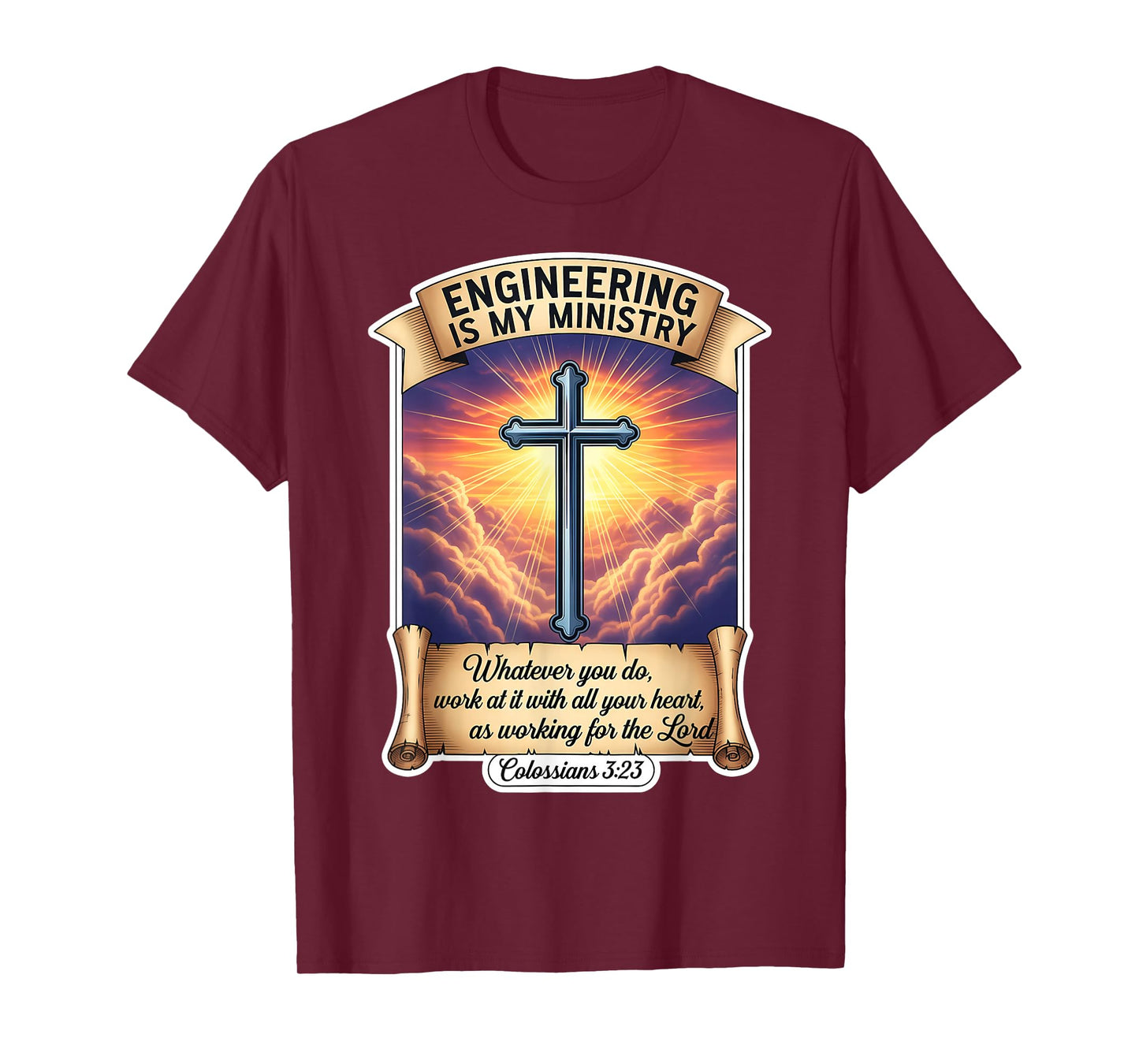 Christian Engineer Engineering is My Ministry Jesus Christ T-Shirt